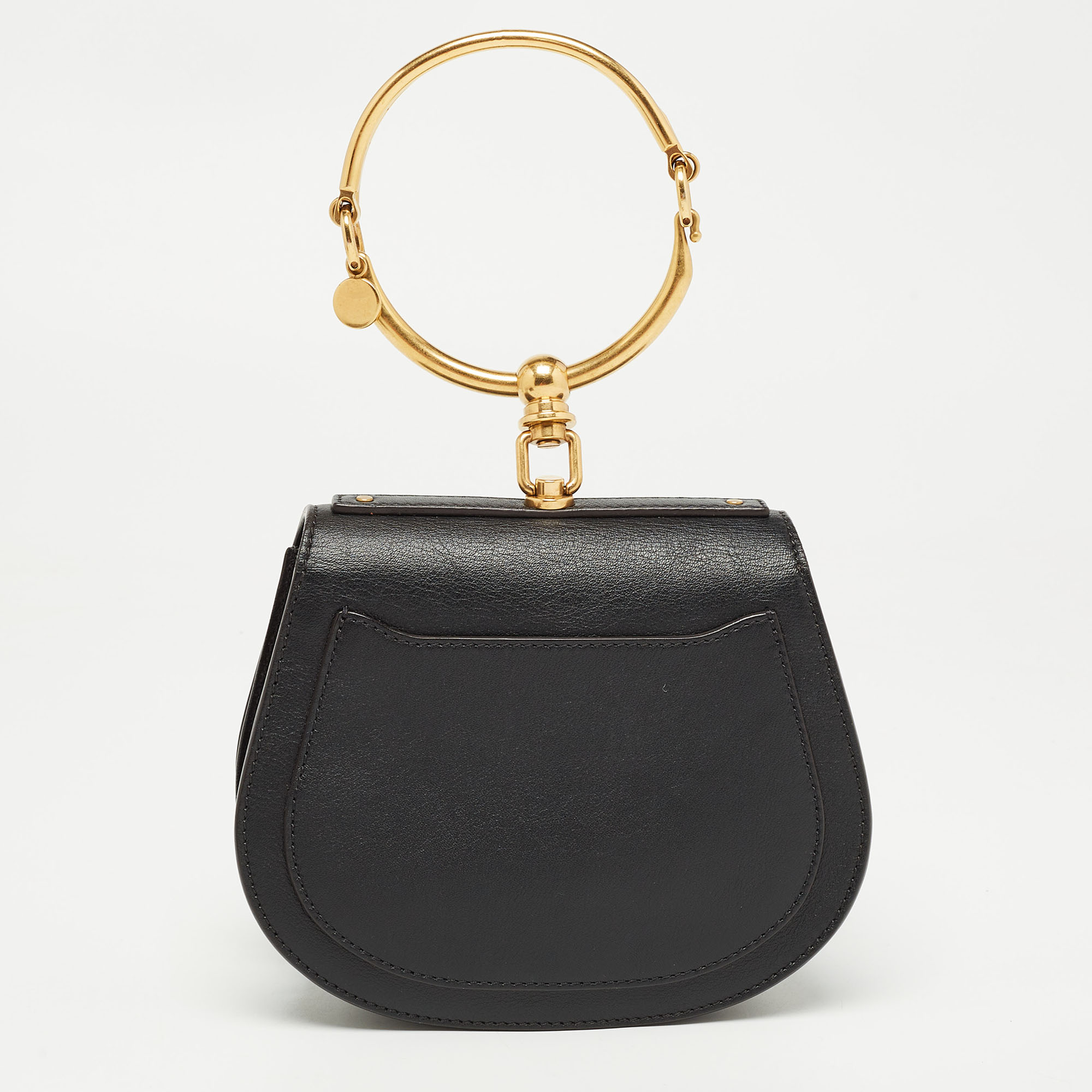 Chloe Black Leather Small Nile Bracelet Bag