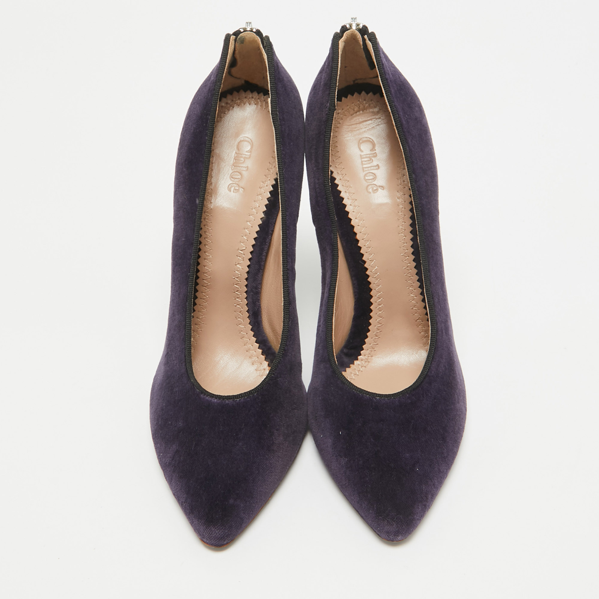 Chloe Purple Velvet Pumps Size 37