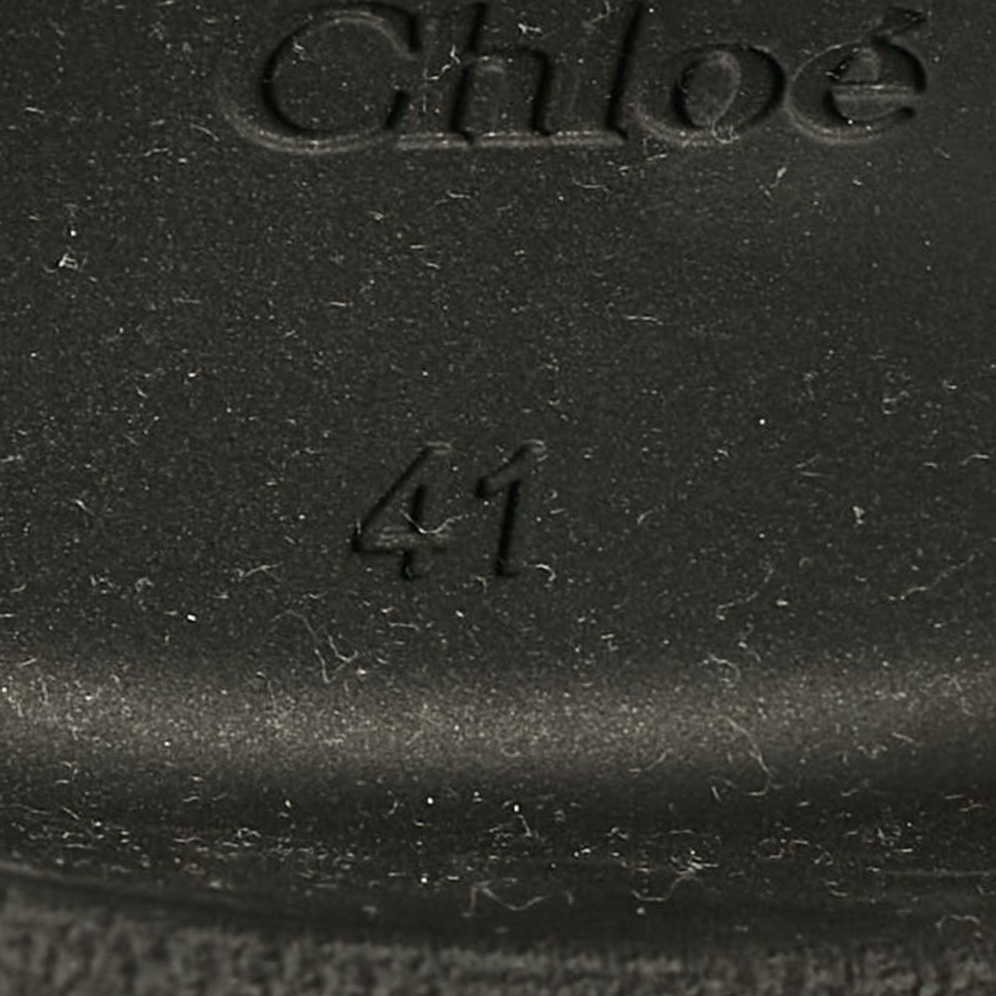 Chloe Black Rubber Betty Rain Boots Size 41