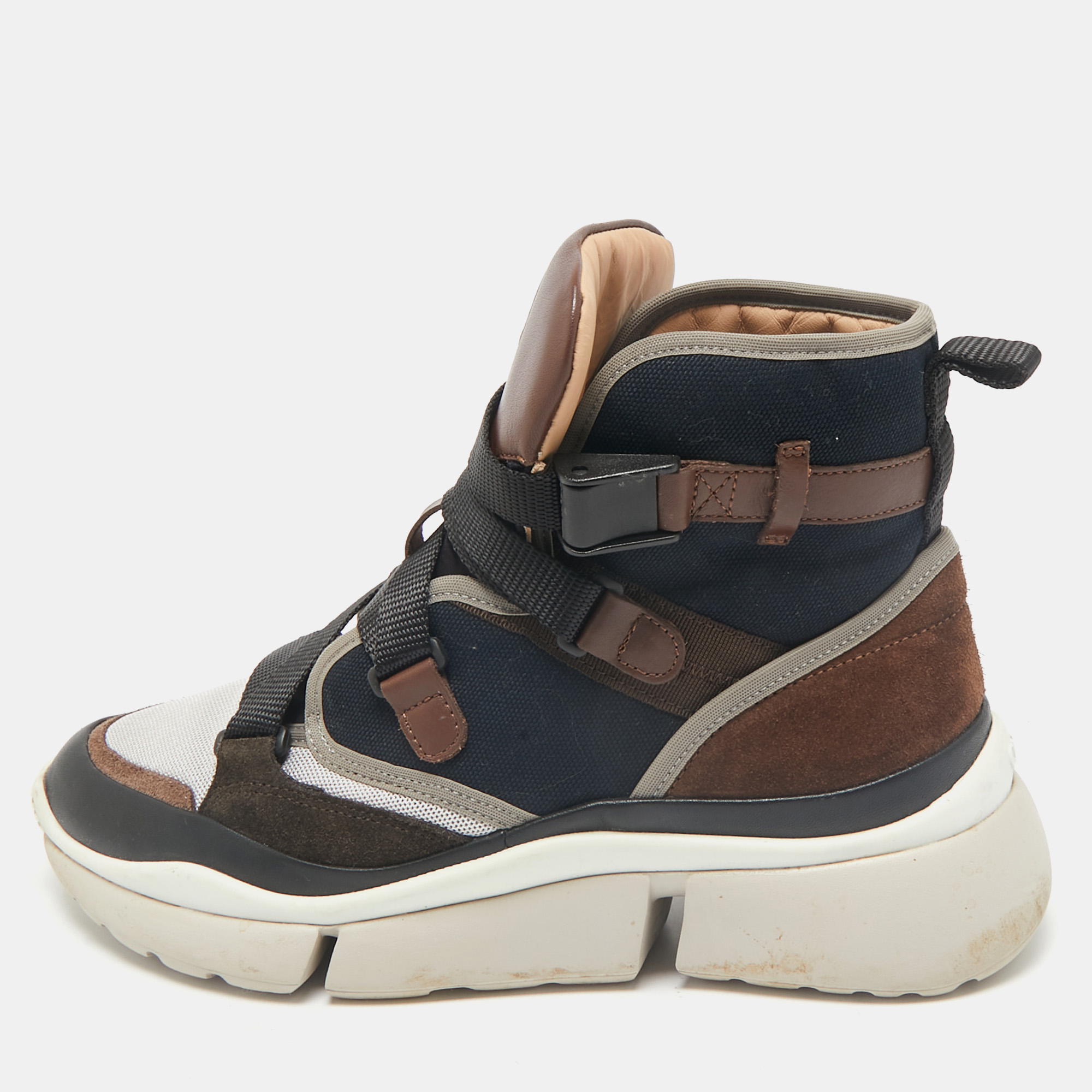 Chloe Multicolor Canvas and Suede Sonnie High Top Sneakers Size
Chloe Multicolor Canvas and Suede Sonnie High Top Sneakers Size
