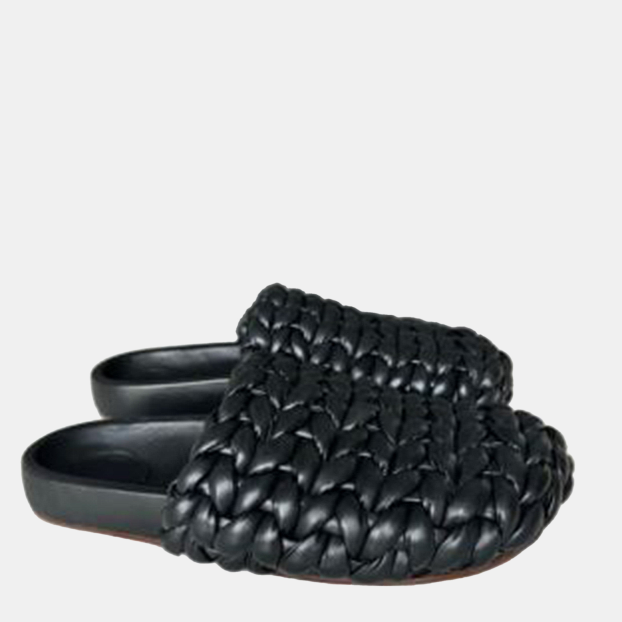 Chloè Black Leather Kacey Footbed Mules Size 41