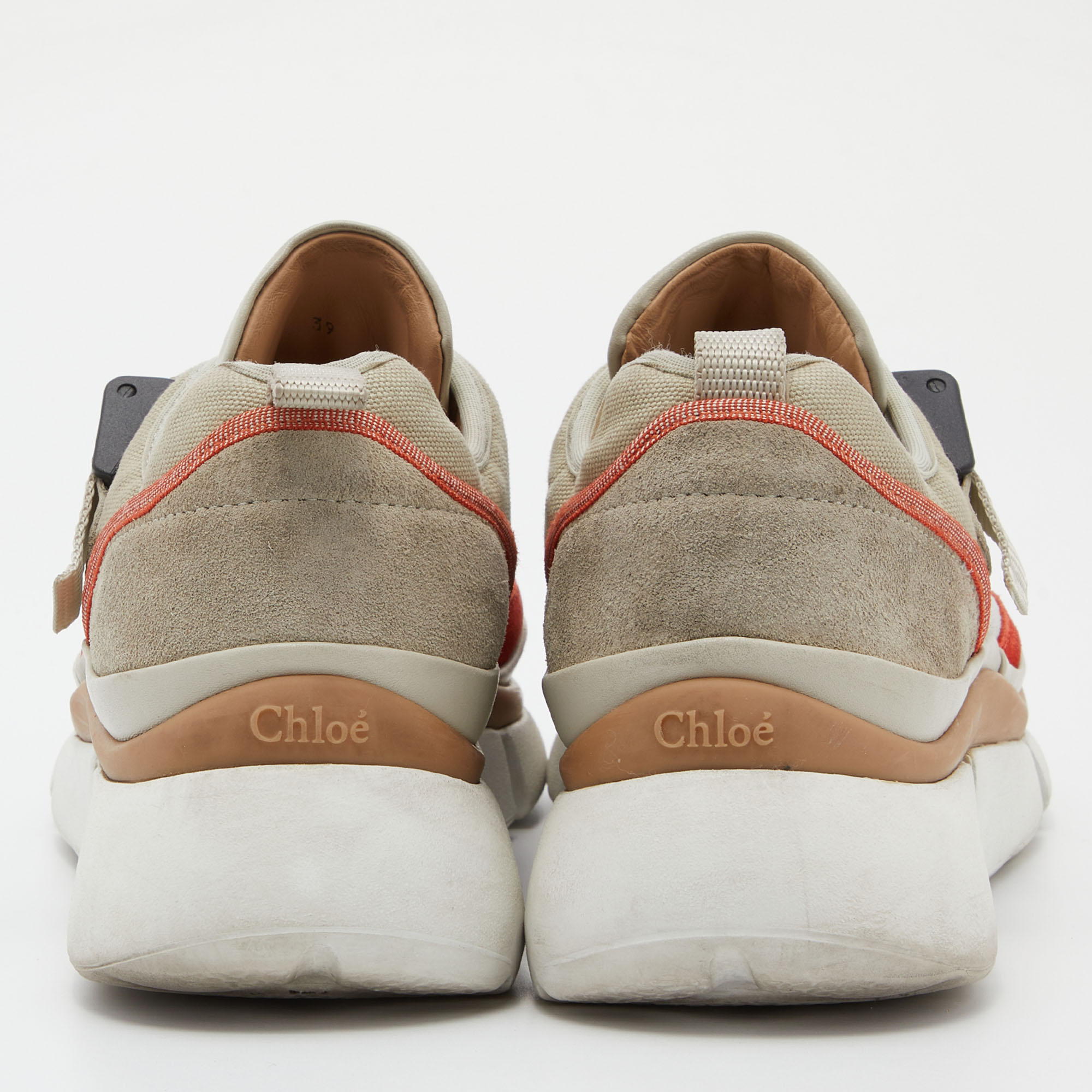 Chloe Tricolor Suede And Mesh Sonnie Sneakers Size 39