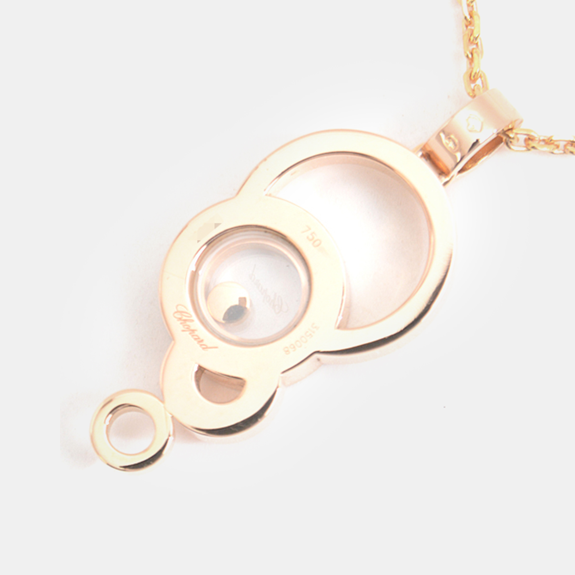 Chopard 18K Rose Gold And Diamond Happy Bubbles Pendant Necklace