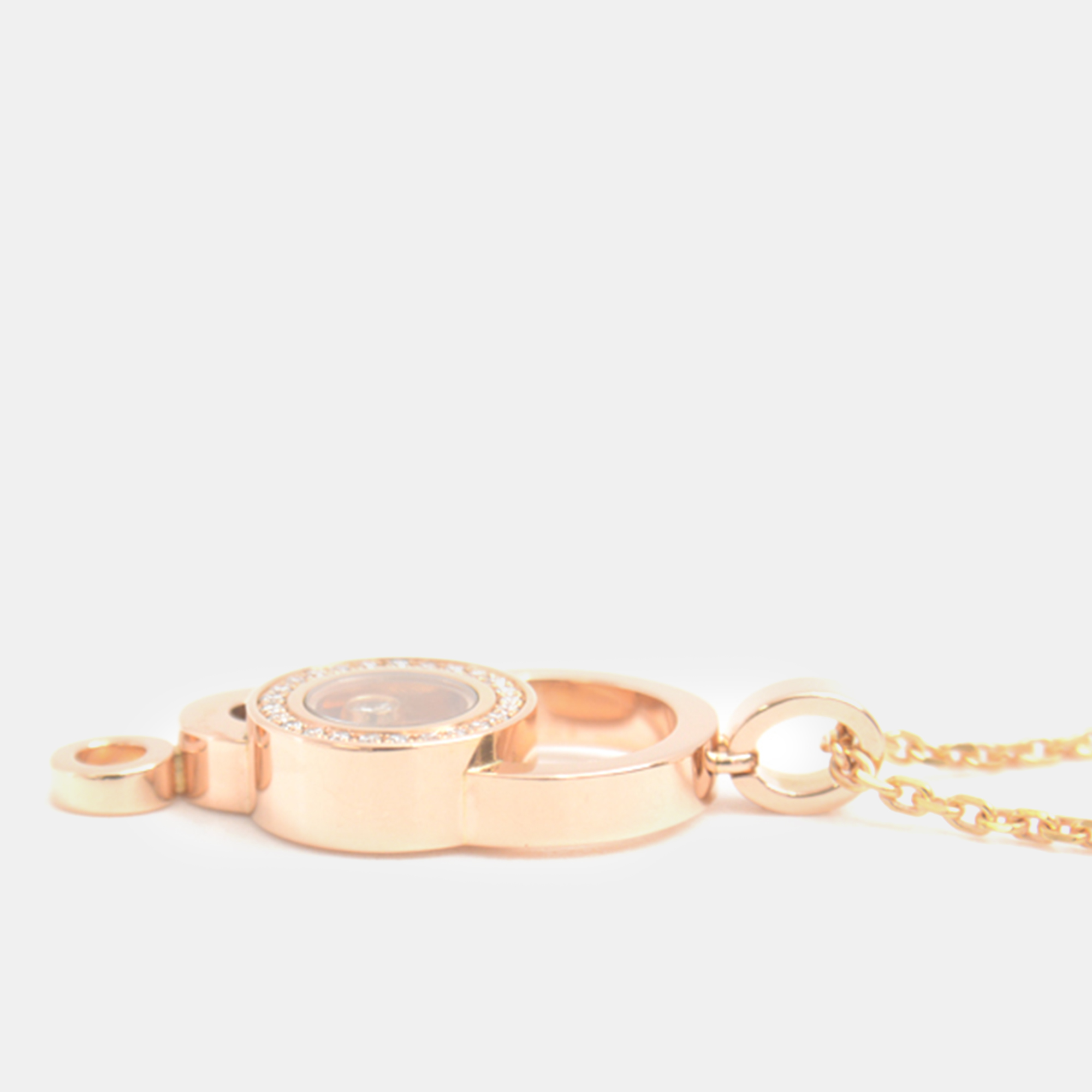 Chopard 18K Rose Gold And Diamond Happy Bubbles Pendant Necklace