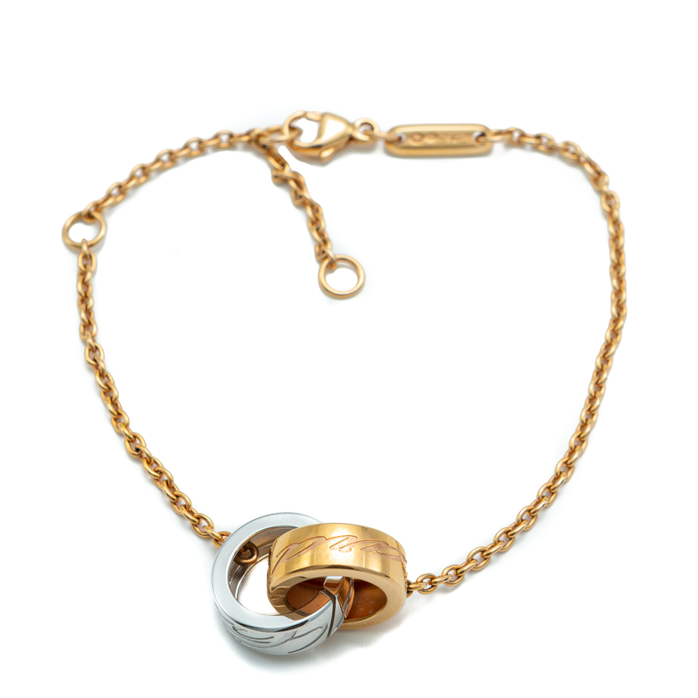 Chopard Chopardissimo White & Rose Gold Bracelet Size 19