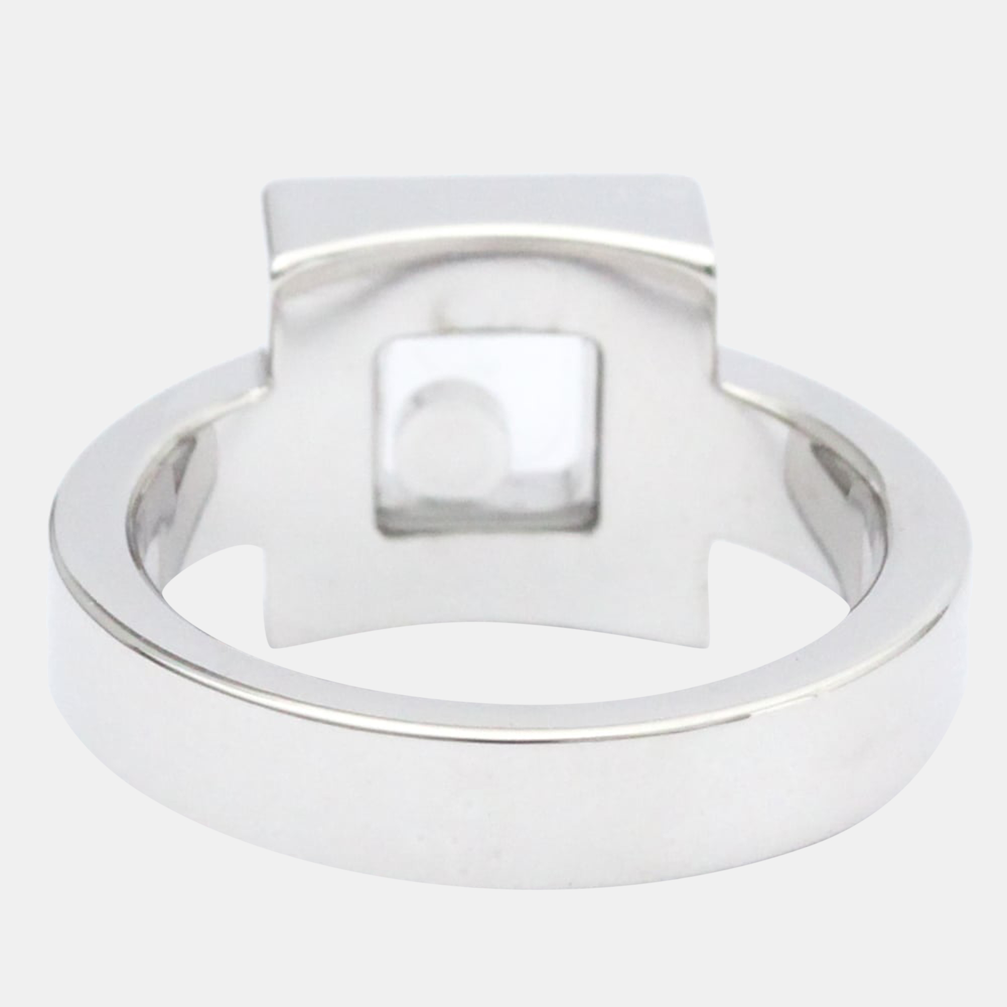 Chopard Happy Diamonds Square 18K White Gold Diamond Ring EU 51