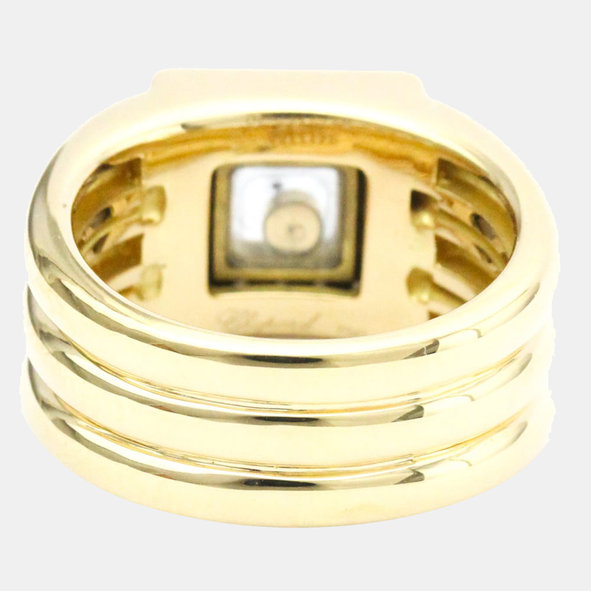 Chopard Happy Diamonds Square 18K Yellow Gold Diamond Ring EU 54.5
Chopard Happy Diamonds Square 18K Yellow Gold Diamond Ring EU 54.5
