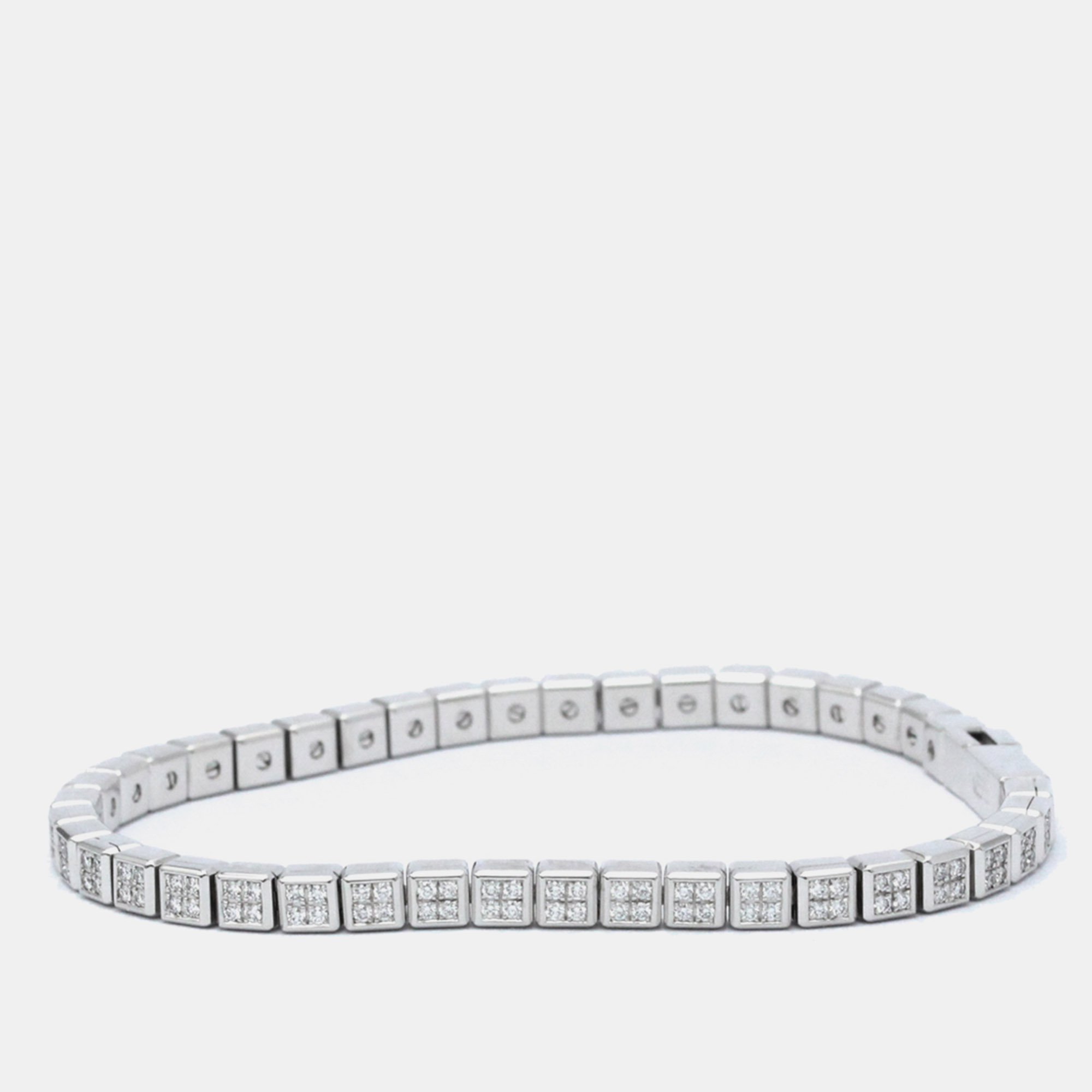 Chopard Ice Cube 18K White Gold Diamond Bracelet 16.5