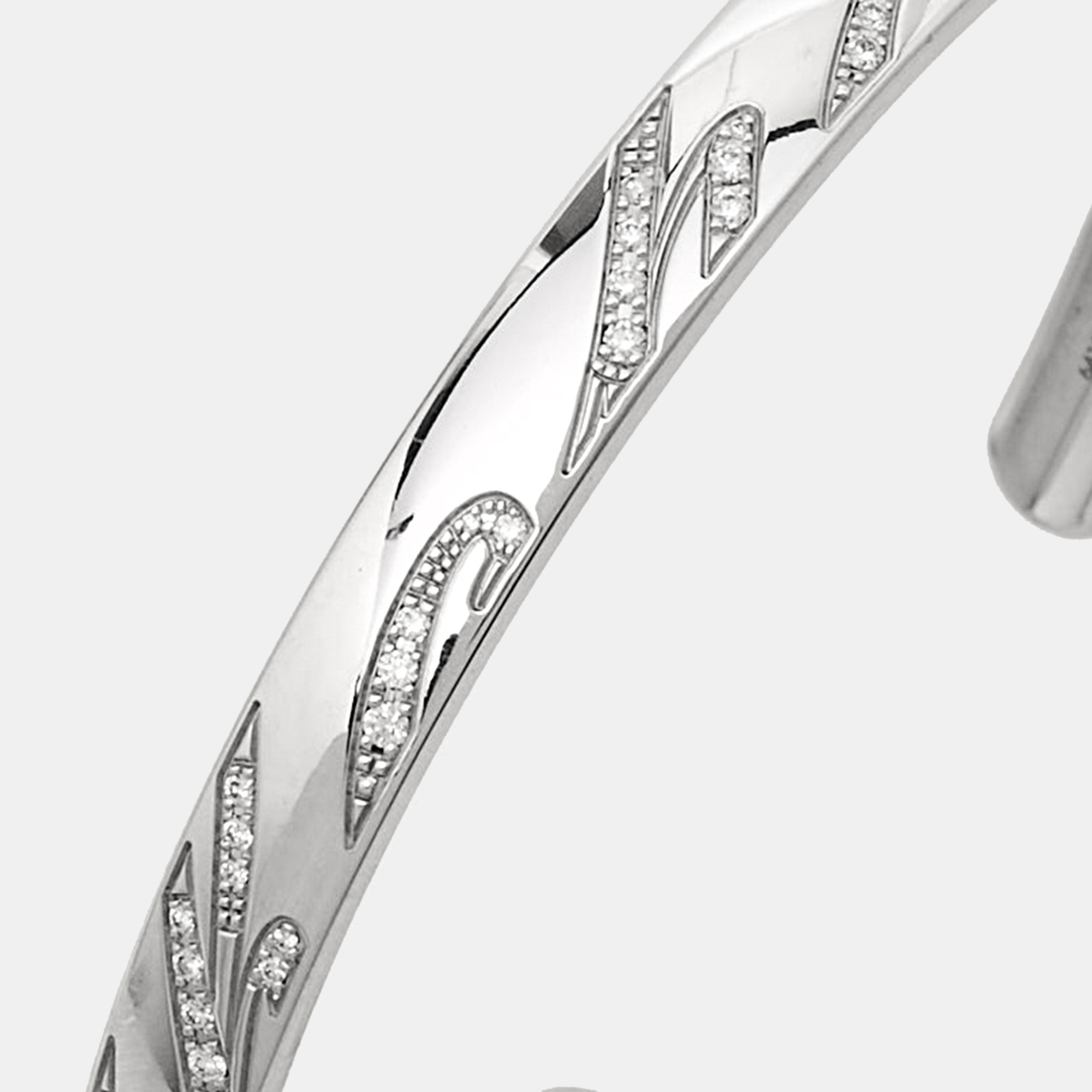 Chopard Chopardissimo Diamond 18k White Open Cuff Bracelet M