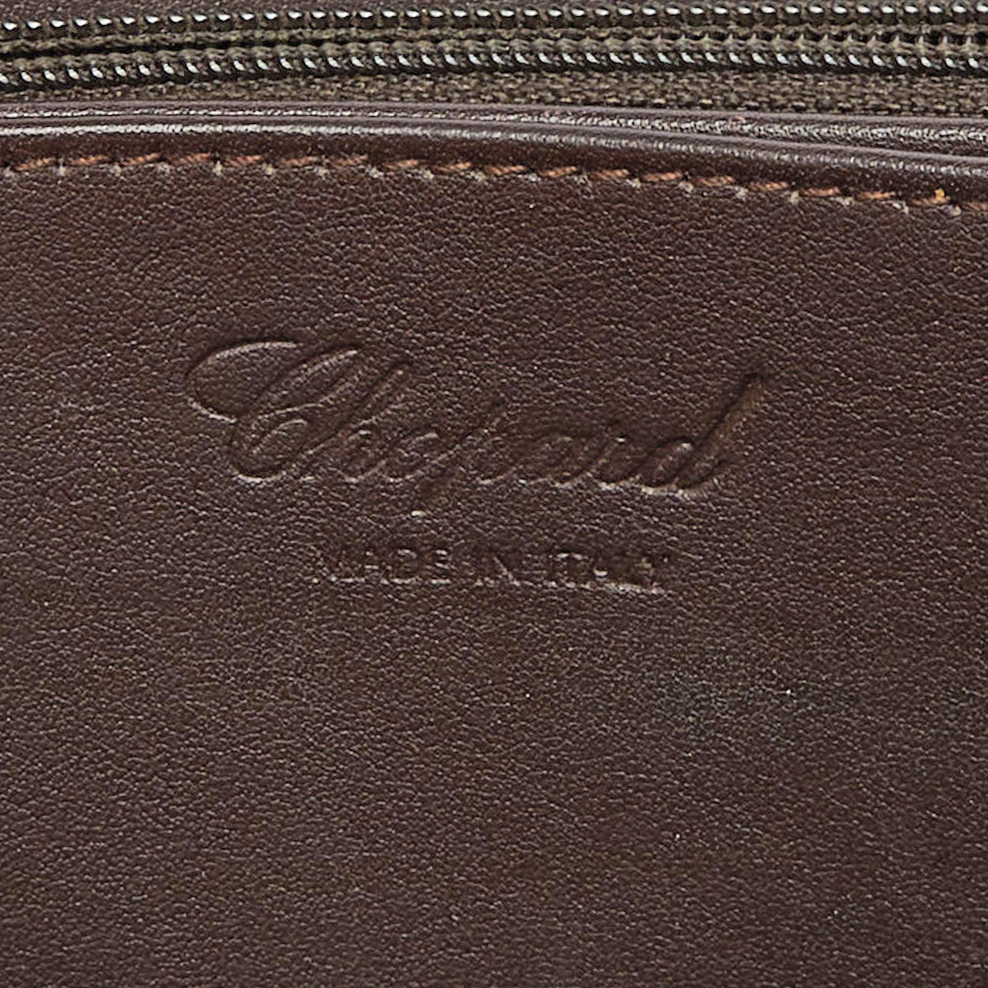 Chopard Brown Quilted Leather Zip Around Wallet