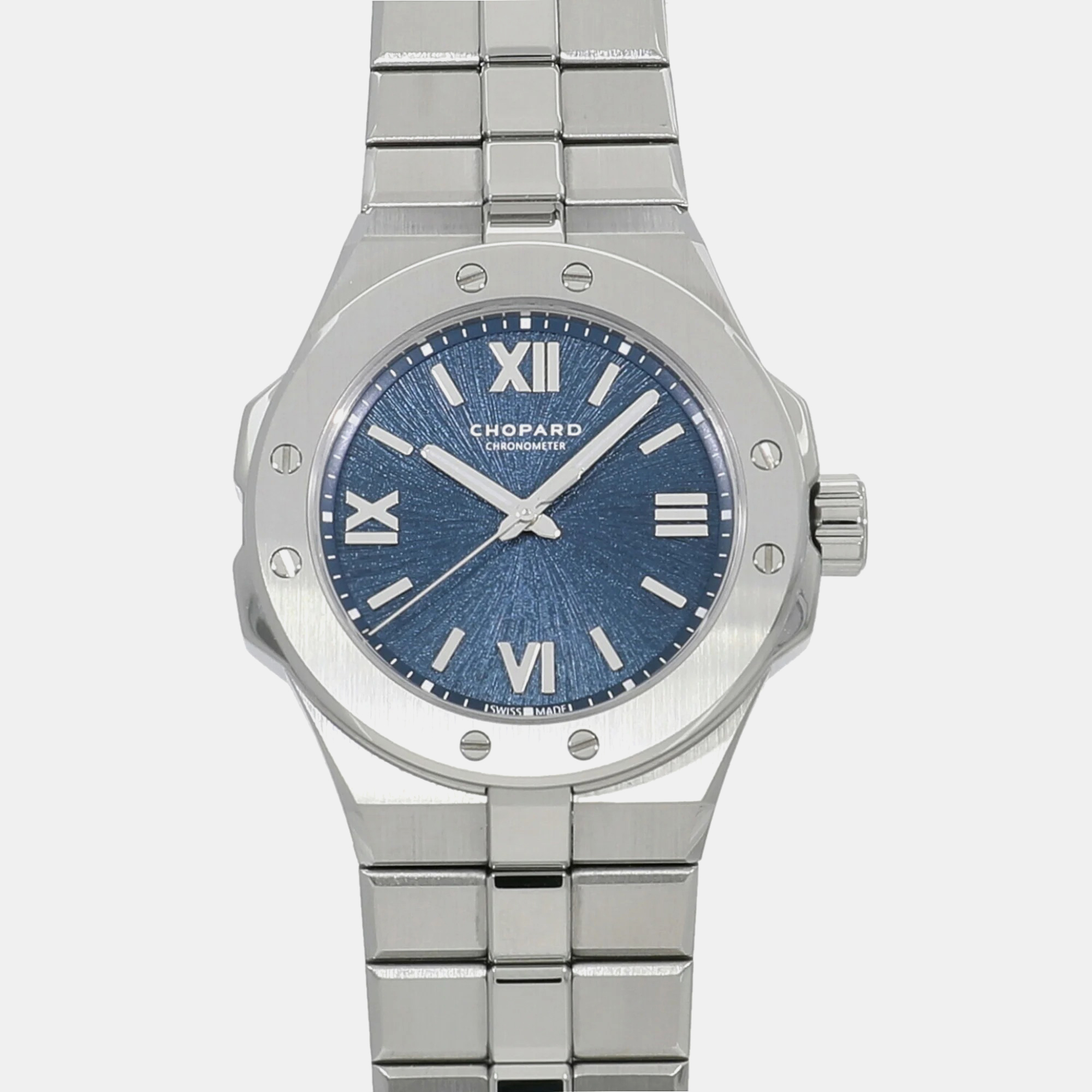 Chopard blue stainless steel alpine eagle 298617-3001 automatic women's wristwatch 33 mm