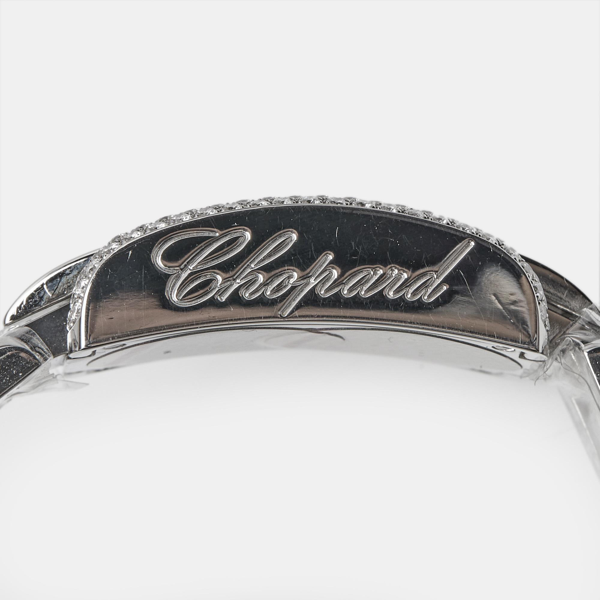 Chopard White Mother Of Pearl Stainless Steel Diamond La Strada 41/8380 Women's Wristwatch 24 Mm