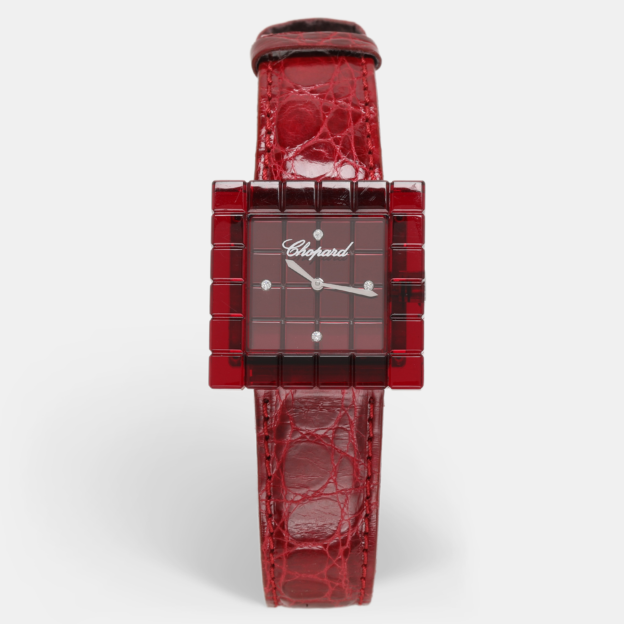 Chopard Red Resin & Stainless Steel Ice Cube Be Mad Women’s Wristwatch
Chopard Red Resin & Stainless Steel Ice Cube Be Mad Women’s Wristwatch