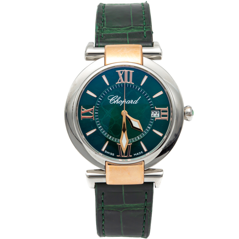 Chopard Green Imperiale Stainless Steel & Rose Gold Women'S Watch 36MM