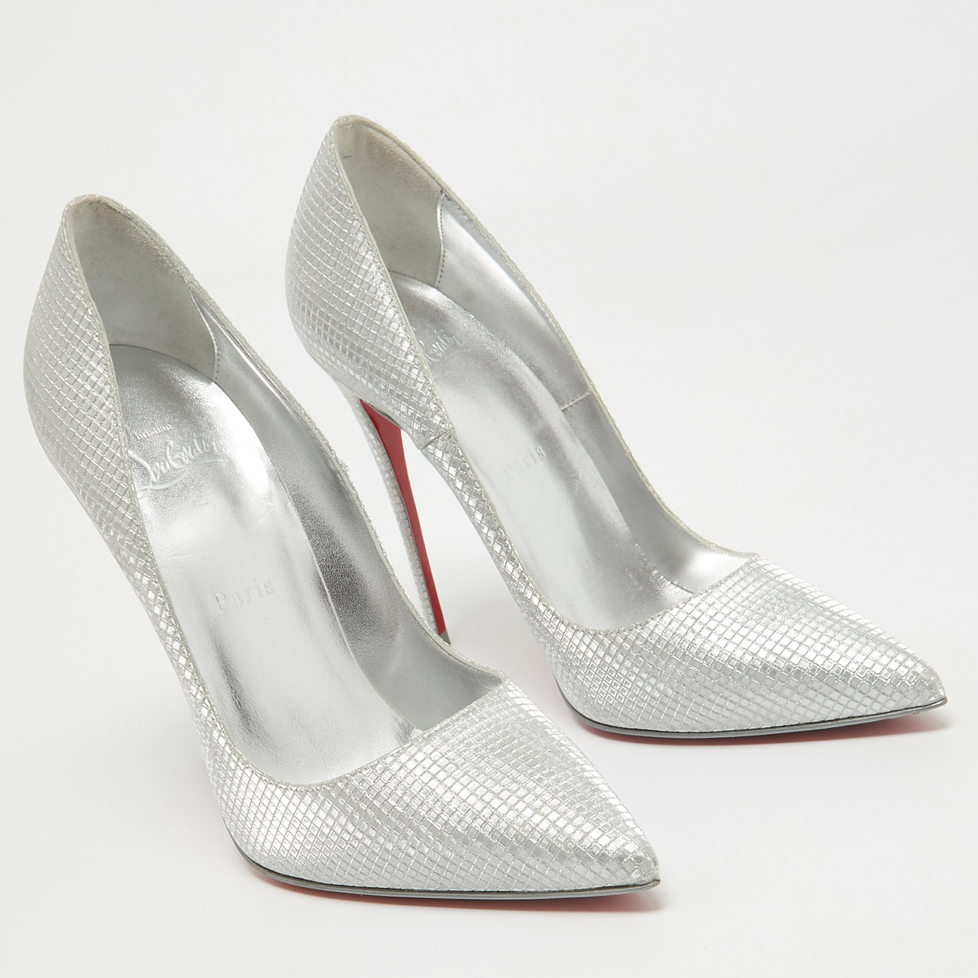 Christian Louboutin Textured Leather So Kate Pumps Size 39