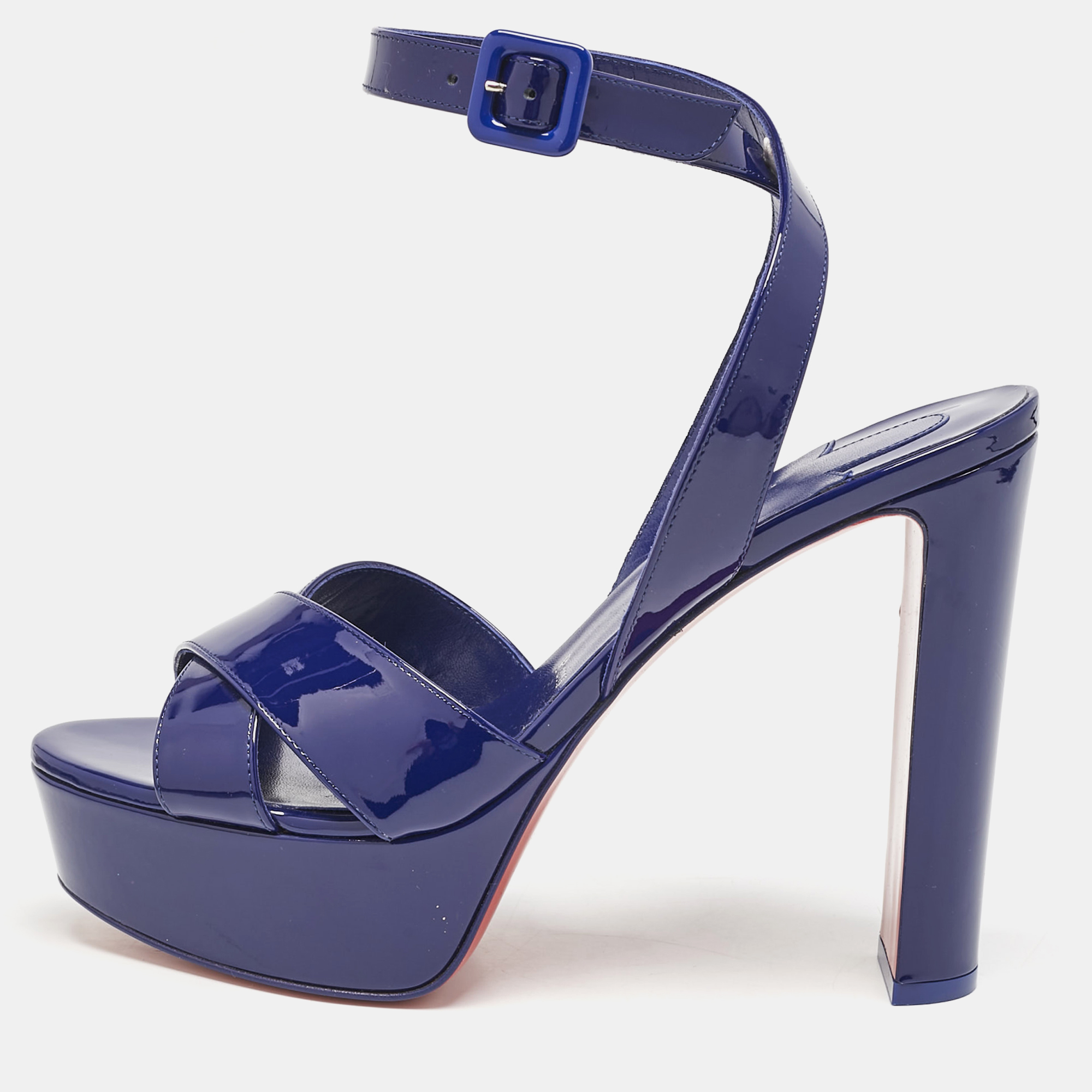 Christian Louboutin Blue Patent Leather Supramariza Platform Sandals Size
Christian Louboutin Blue Patent Leather Supramariza Platform Sandals Size