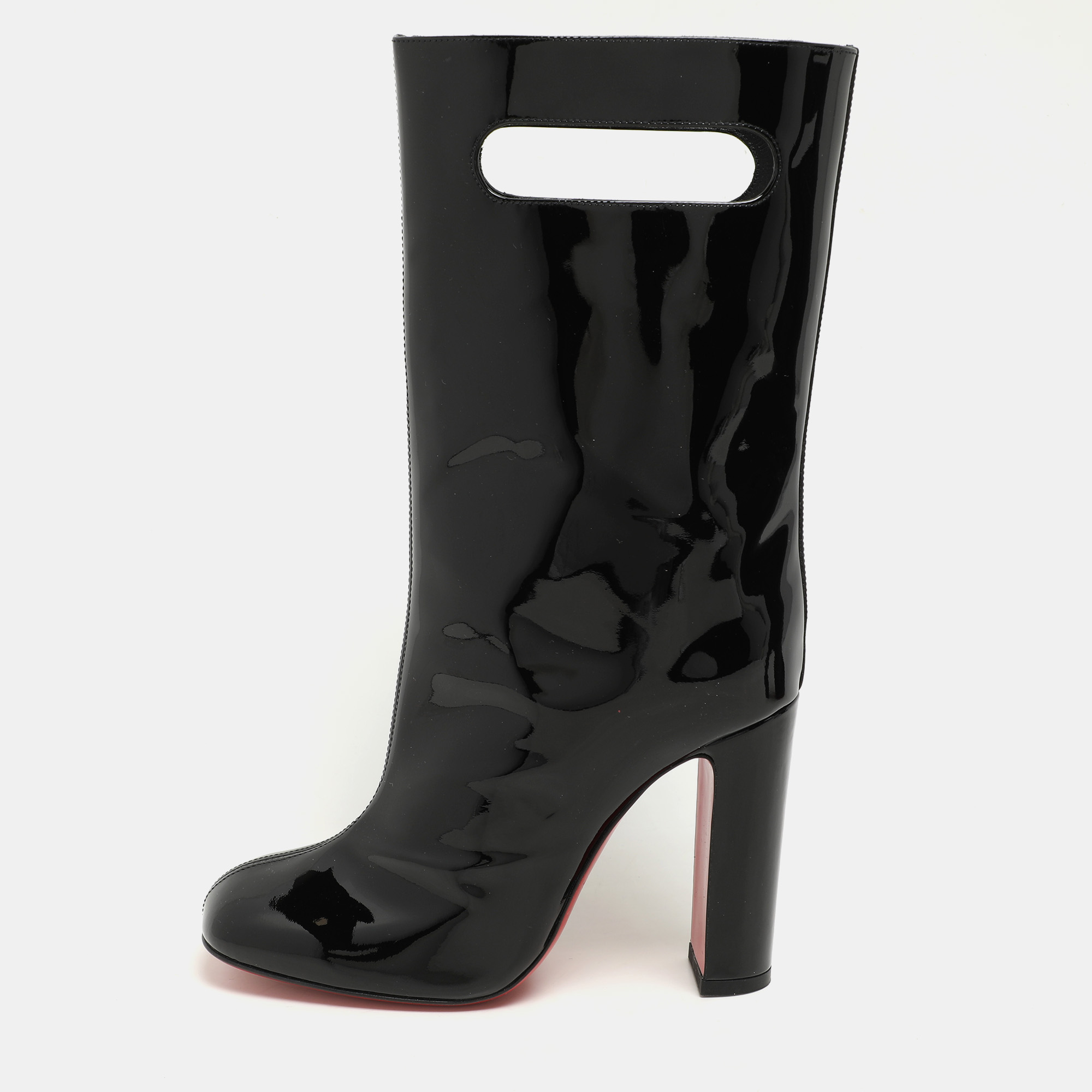 Christian Louboutin Black Patent Leather Tomette Mid Calf Boots Size
Christian Louboutin Black Patent Leather Tomette Mid Calf Boots Size