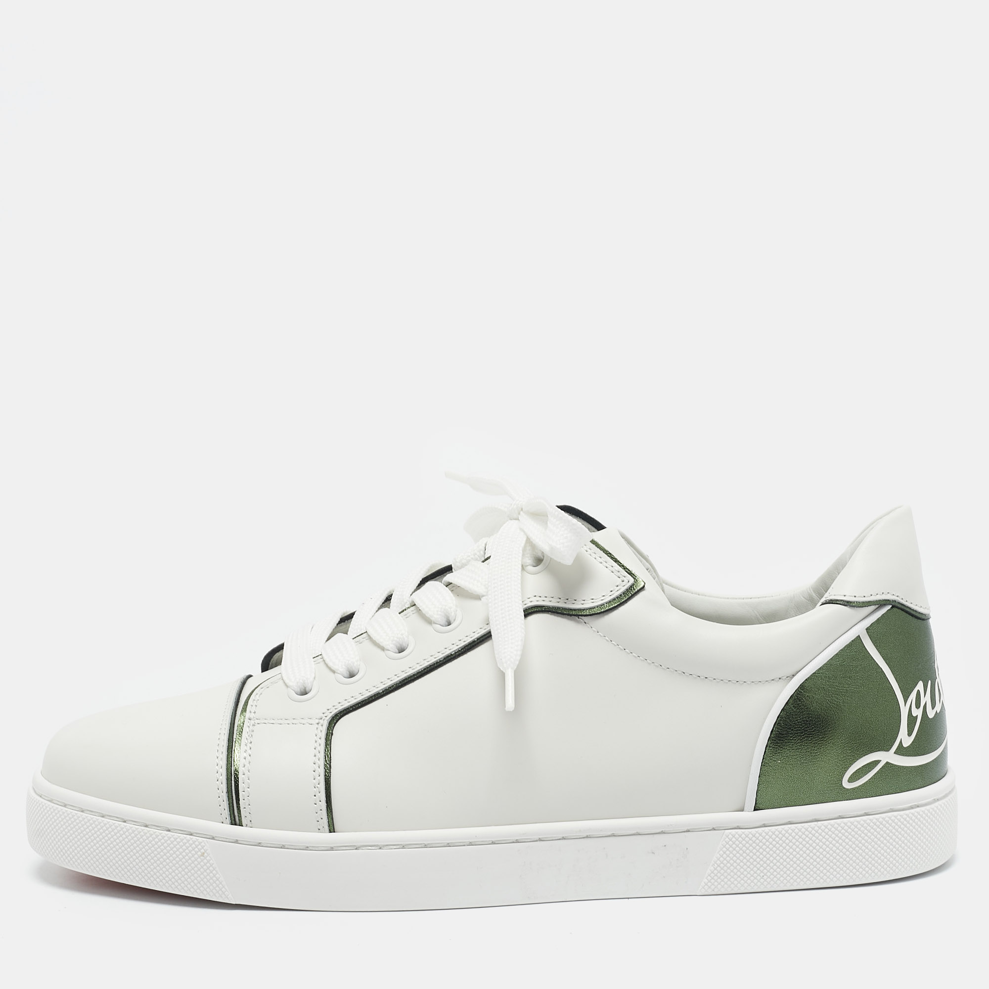 Christian Louboutin White/Green Leather Fun Vieira Sneakers Size
Christian Louboutin White/Green Leather Fun Vieira Sneakers Size