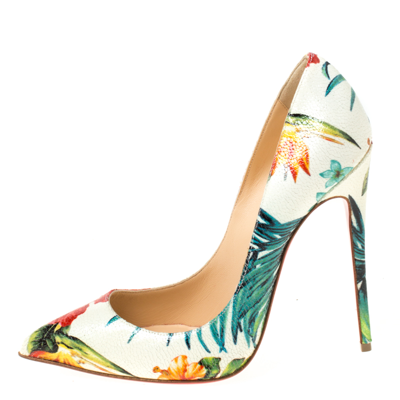 christian louboutin floral pumps