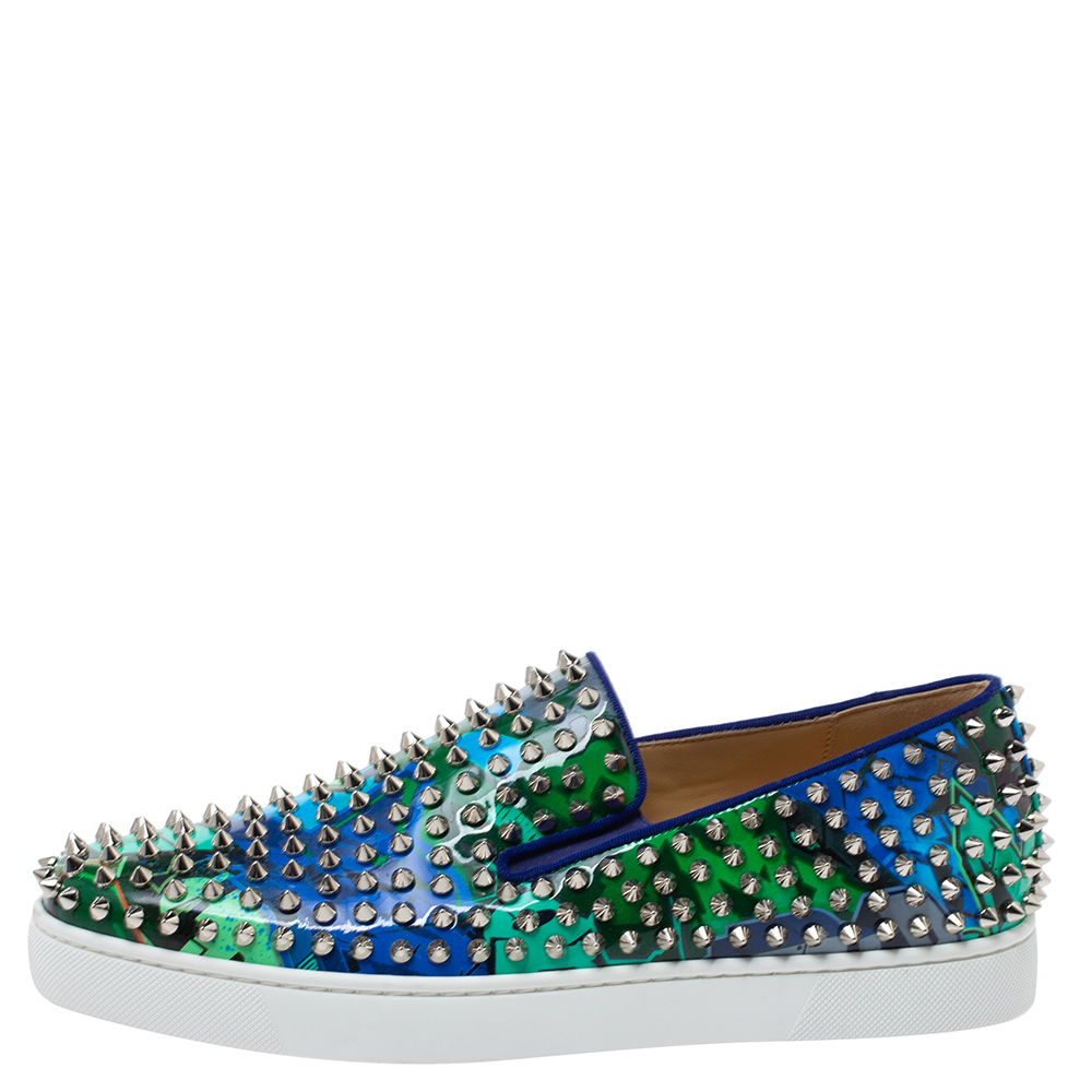 Christian Louboutin Multicolor Graphic Print Patent Leather Pik Boat Slip On Sneakers Size
Christian Louboutin Multicolor Graphic Print Patent Leather Pik Boat Slip On Sneakers Size