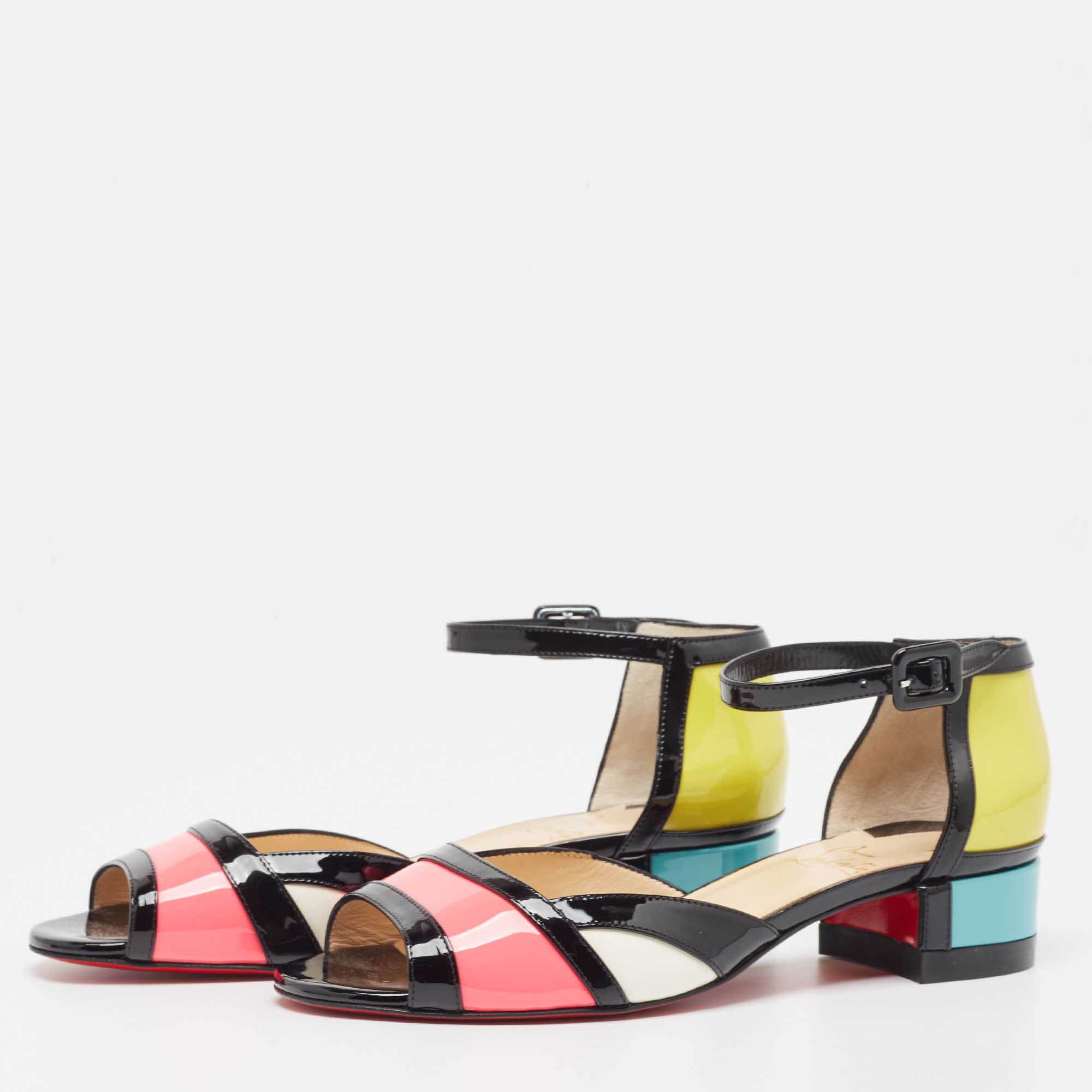Christian Louboutin Multicolor Patent Leather Mondiri Sandals Size, Black
Christian Louboutin Multicolor Patent Leather Mondiri Sandals Size, Black