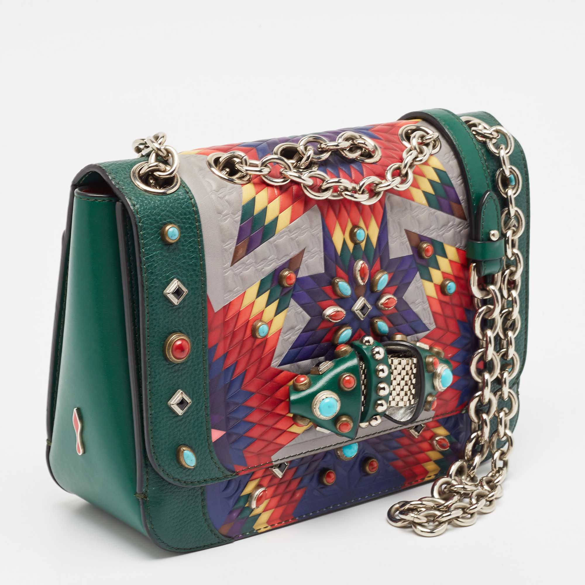 Christian Louboutin Multicolor Leather Sweet Charity Shoulder Bag