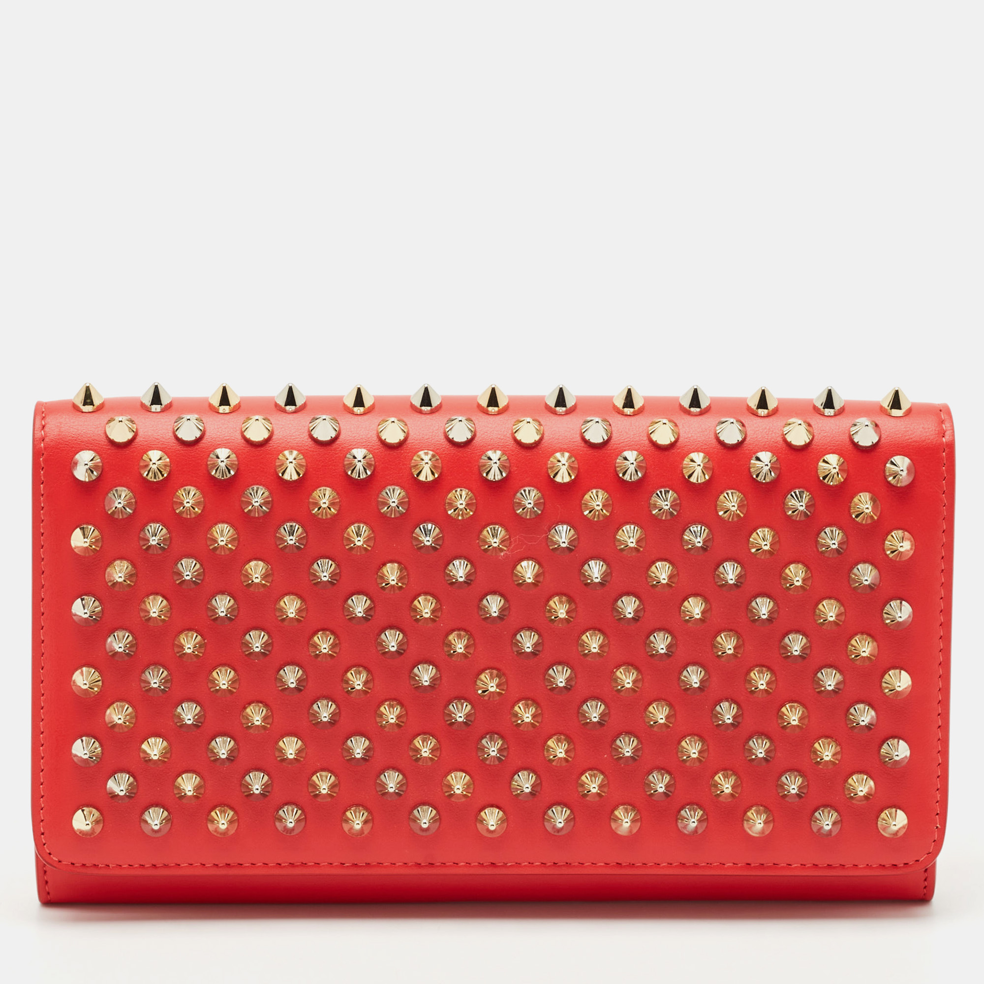 Christian Louboutin Red Leather Macaron Spike Continental Wallet
Christian Louboutin Red Leather Macaron Spike Continental Wallet