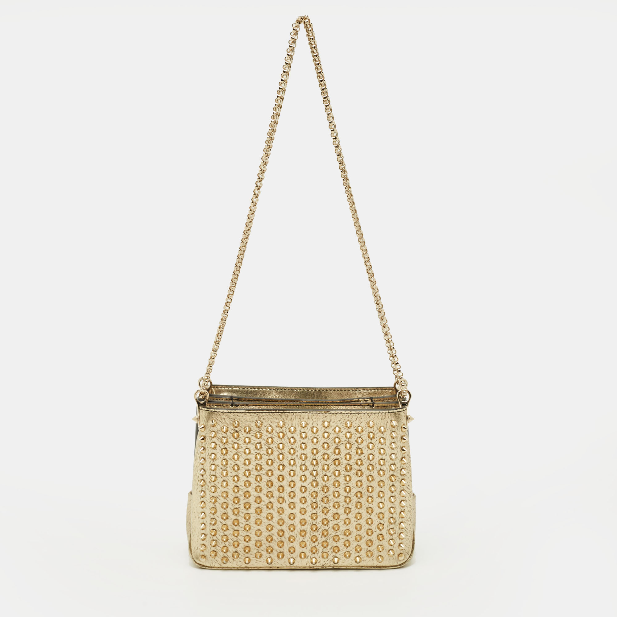 Christian Louboutin Triloubi Chain Gold Textured Leather Bag
Christian Louboutin Triloubi Chain Gold Textured Leather Bag
