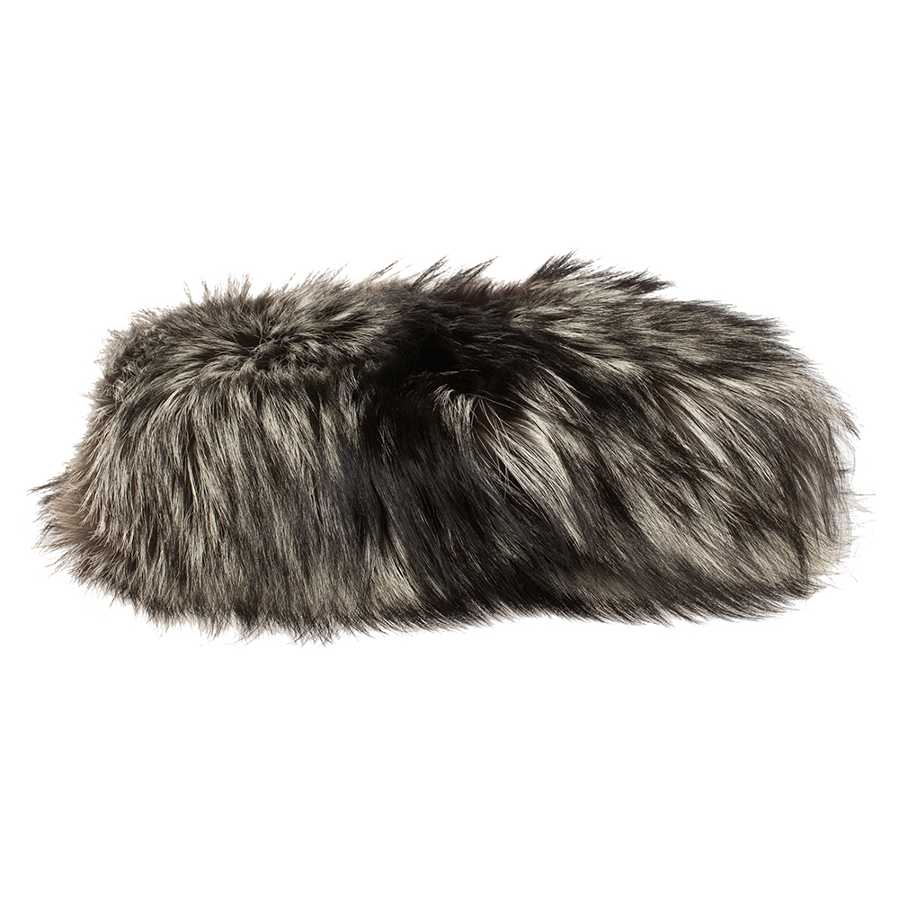 Image of Christian Louboutin Tri Color Fox Fur Anastasia Clutch Bag