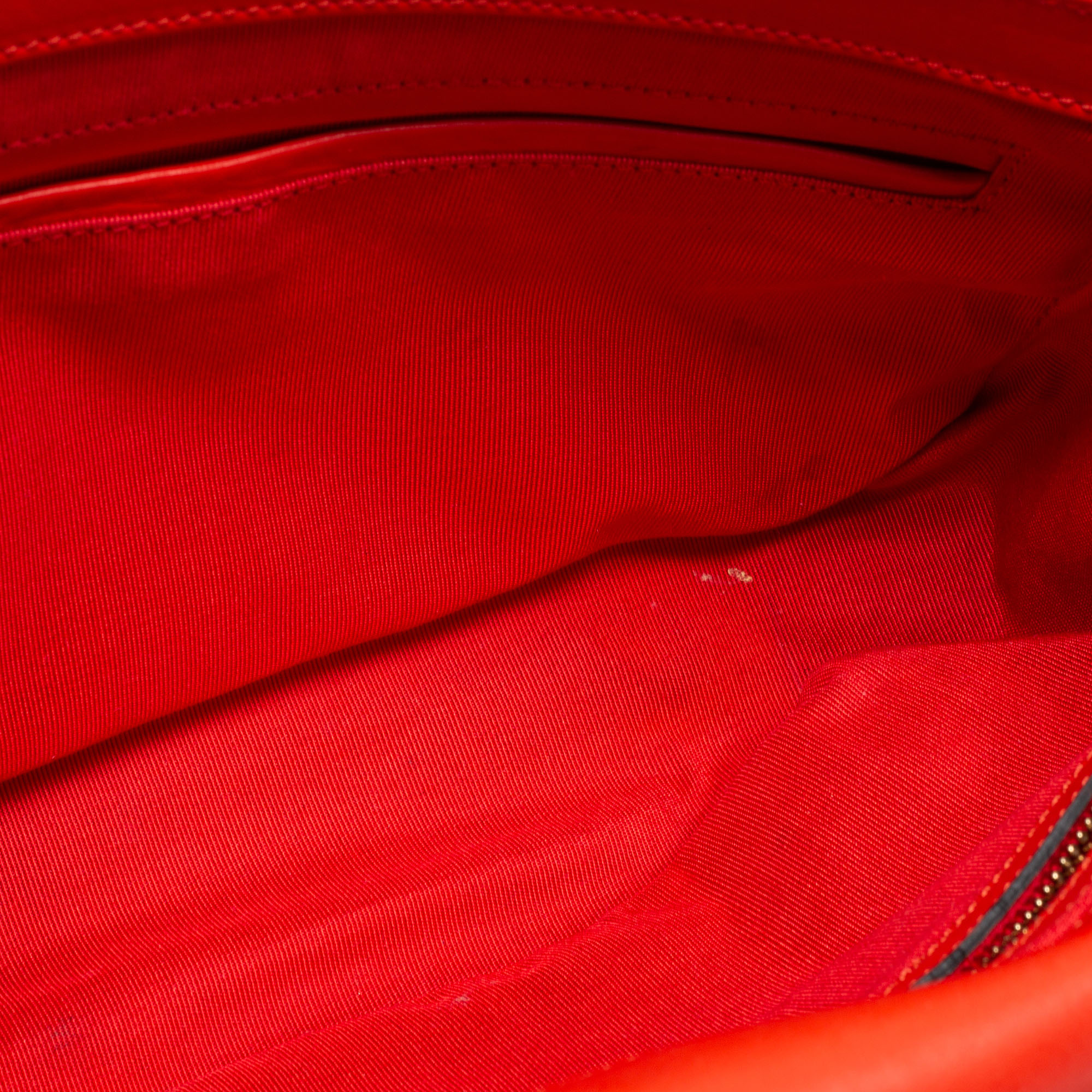 Christian Louboutin Orange/Grey Leather Sweet Charity Shoulder Bag