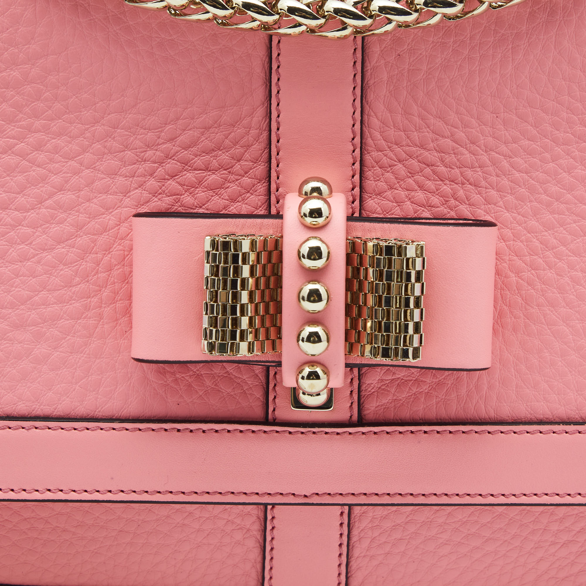 Christian Louboutin Pink Leather Sweet Charity Shoulder Bag