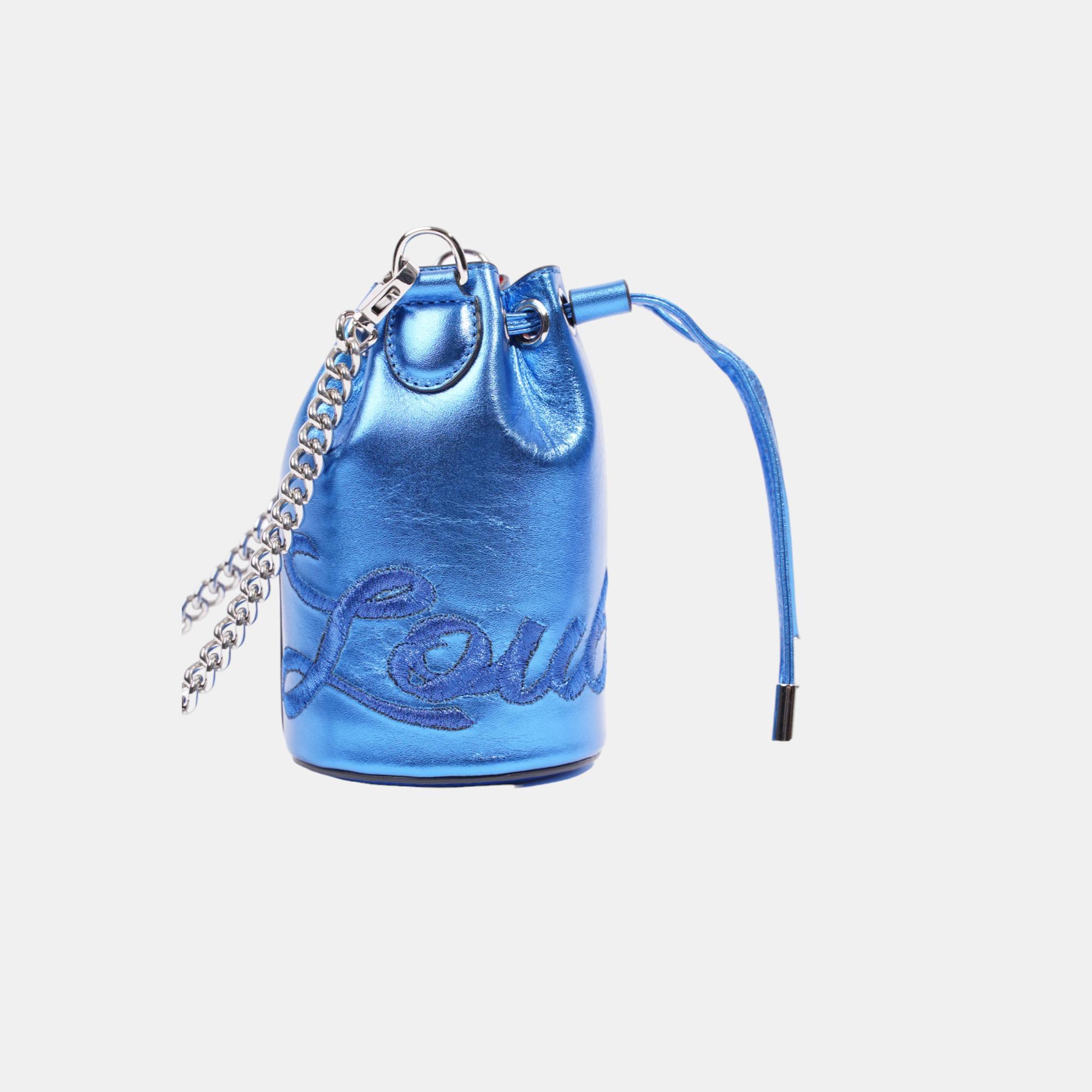 Christian Louboutin Marie Jane Mini Bucket Bag Blue