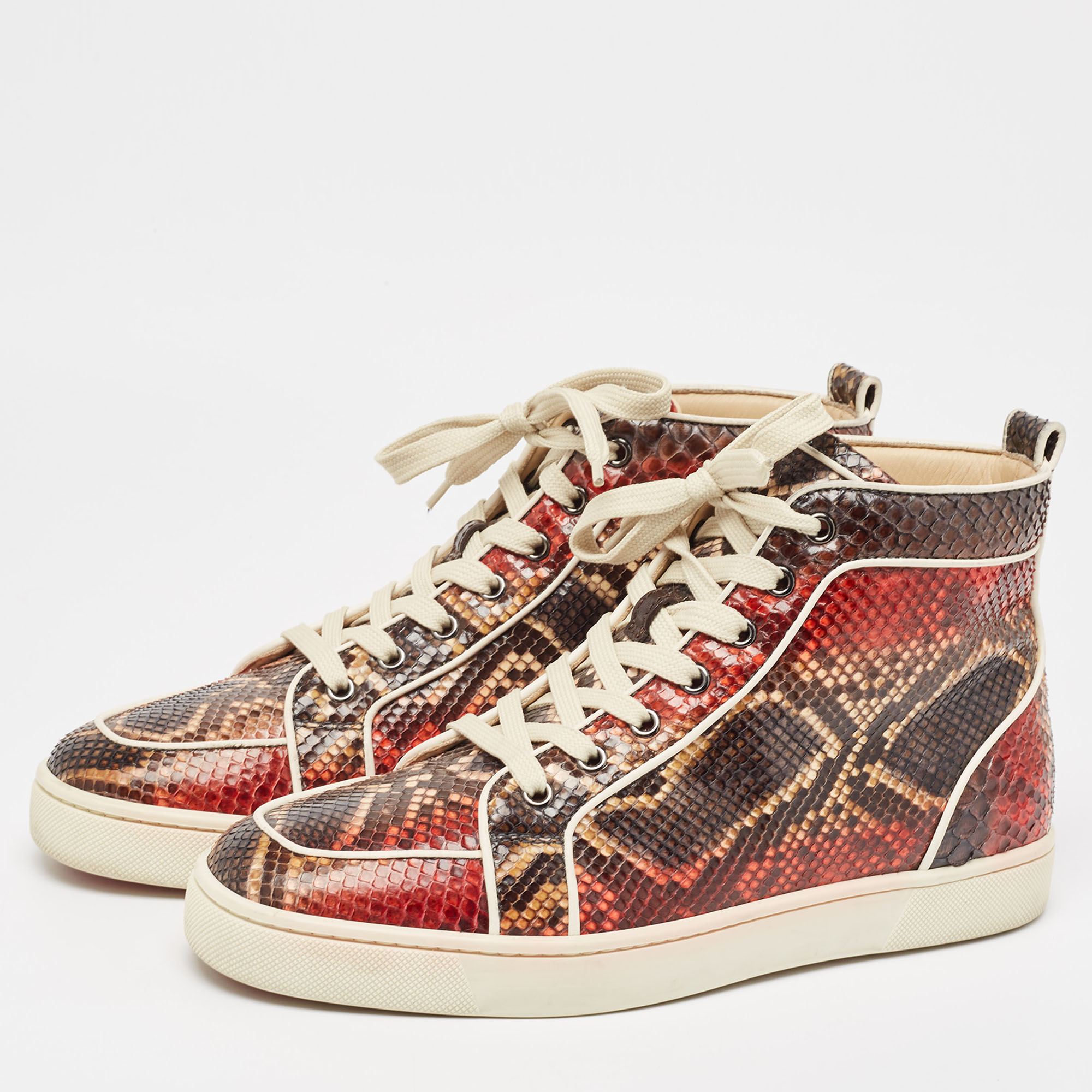 Christian Louboutin Multicolor Python Rantus Orlato Sneakers Size 41