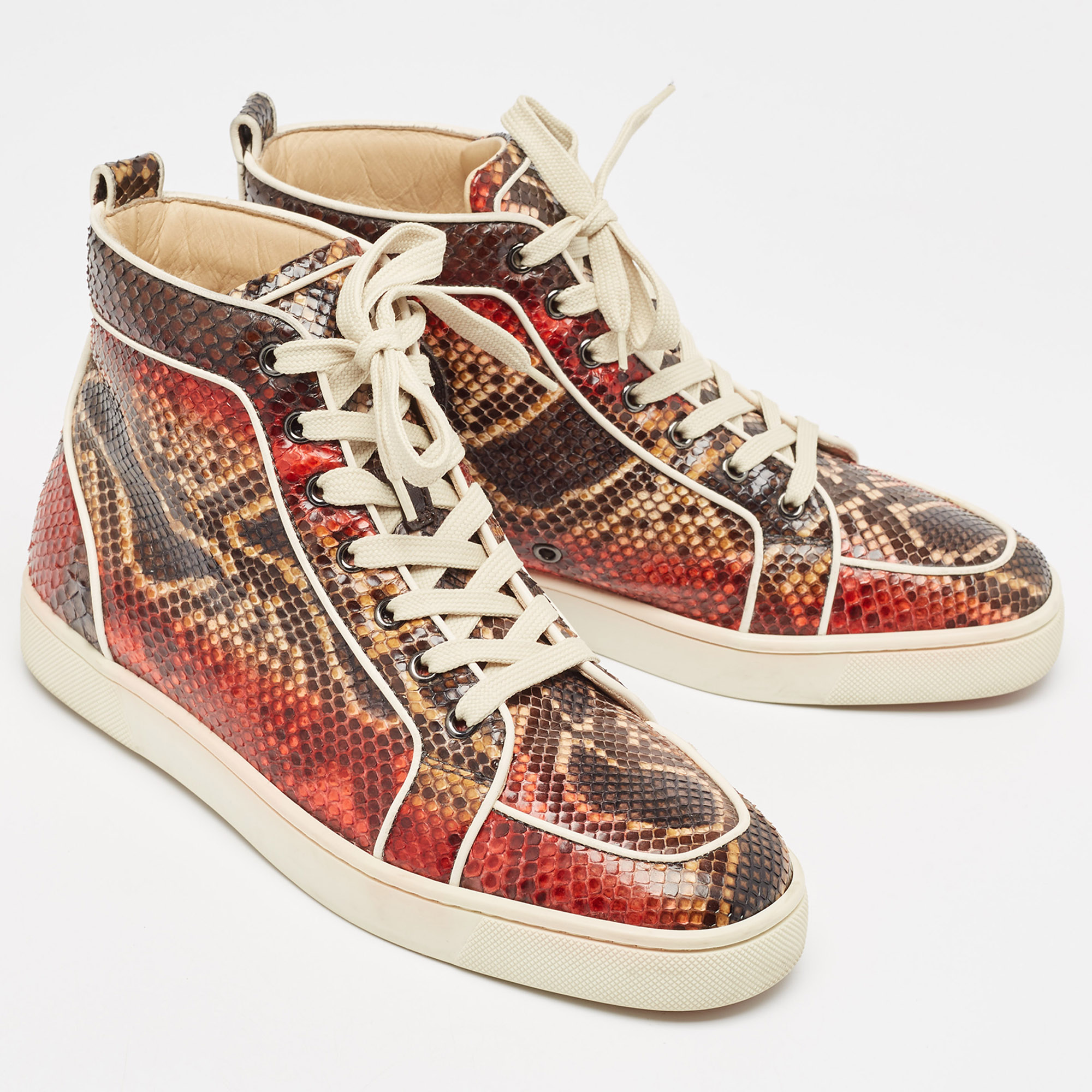 Christian Louboutin Multicolor Python Rantus Orlato Sneakers Size 41