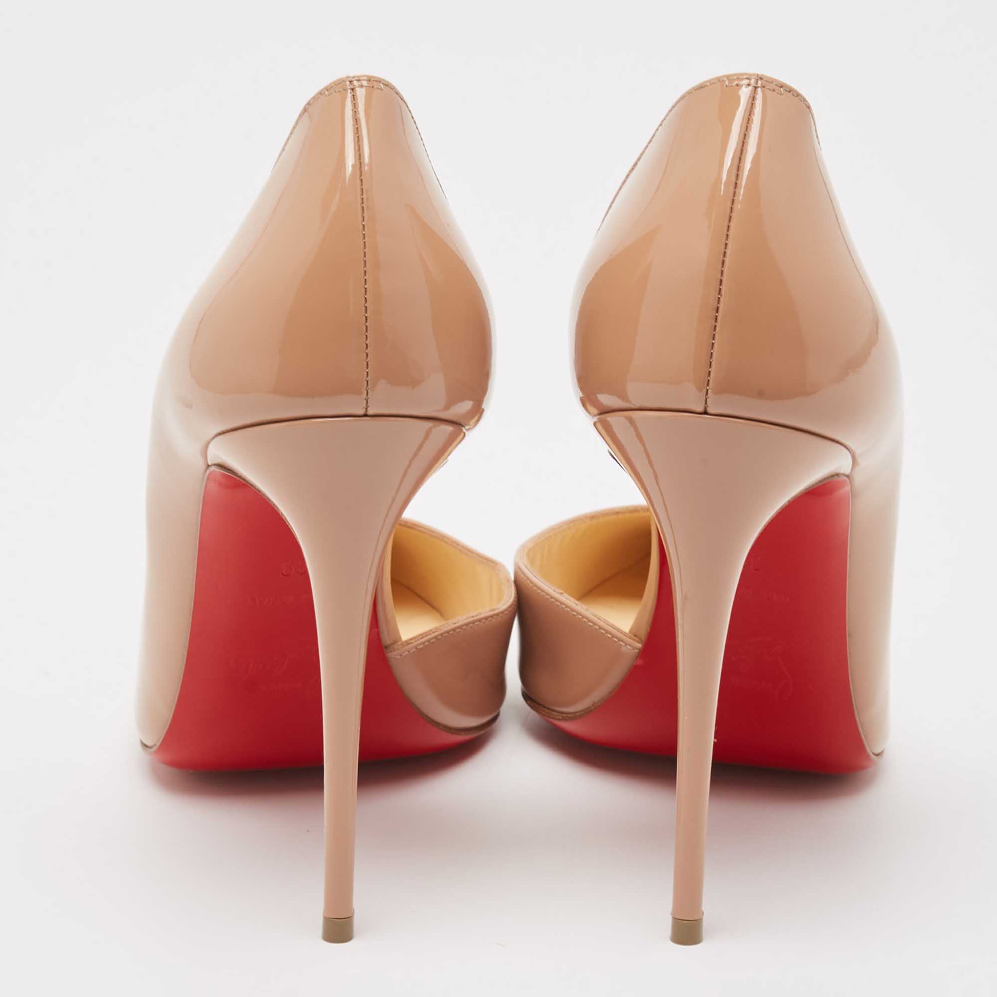 Christian Louboutin Beige Patent Iriza  Pumps Size 39