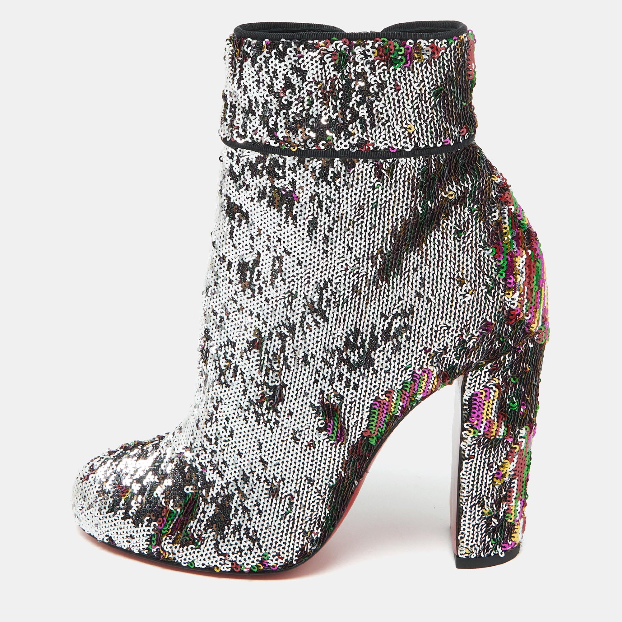 Christian Louboutin Multicolor Sequins Moulamax Round Toe Ankle Boots Size
Christian Louboutin Multicolor Sequins Moulamax Round Toe Ankle Boots Size