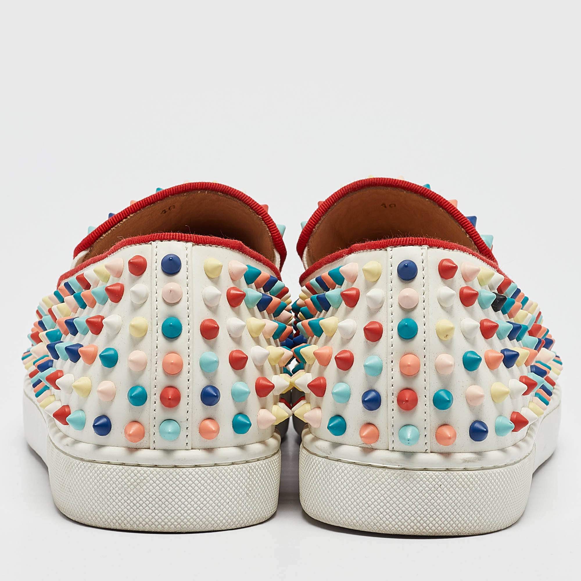 Christian Louboutin Multicolor Leather Roller Boat  Sneakers Size 40