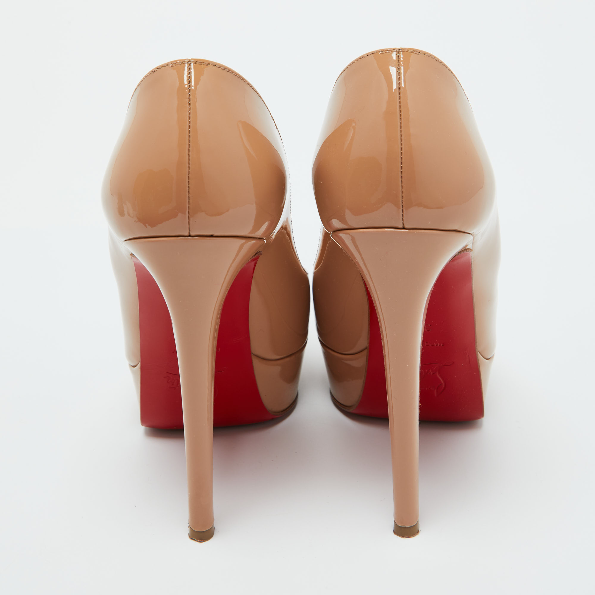 Christian Louboutin Beige Patent Leather Bianca Pumps Size 36.5