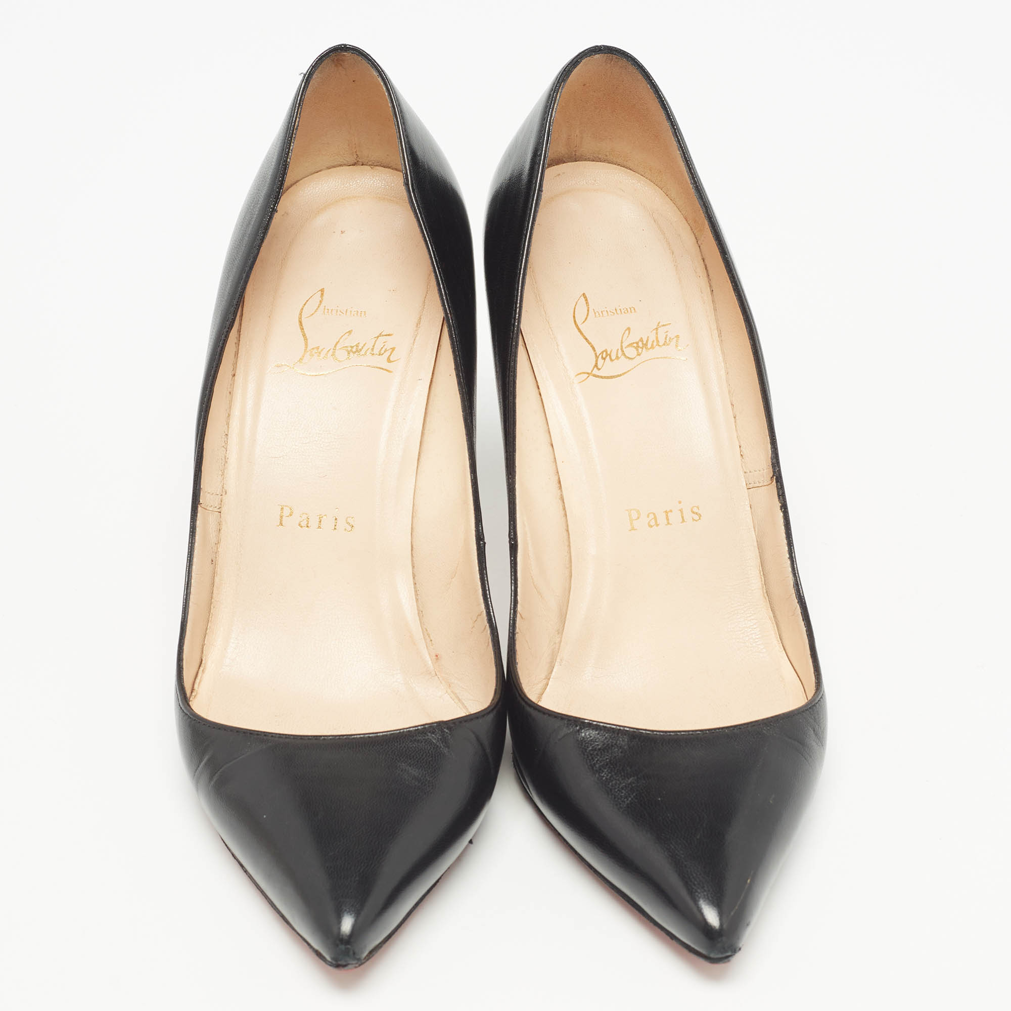 Christian Louboutin Black Leather Pigalle Pumps Size 36