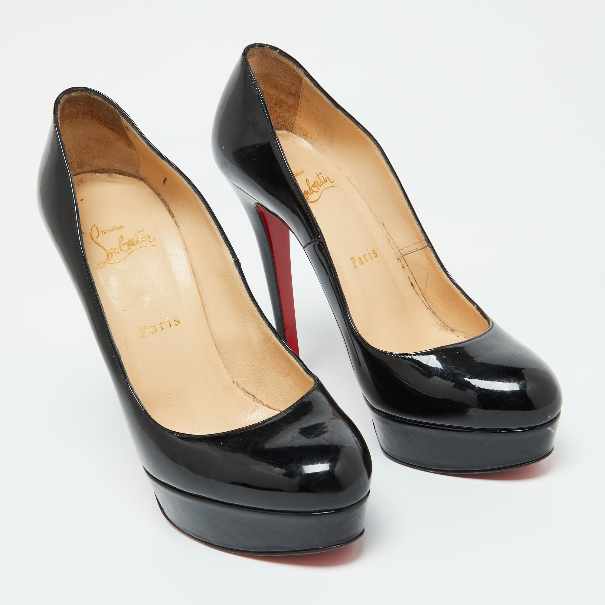 Christian Louboutin Black Patent Leather Bianca Pumps Size 39