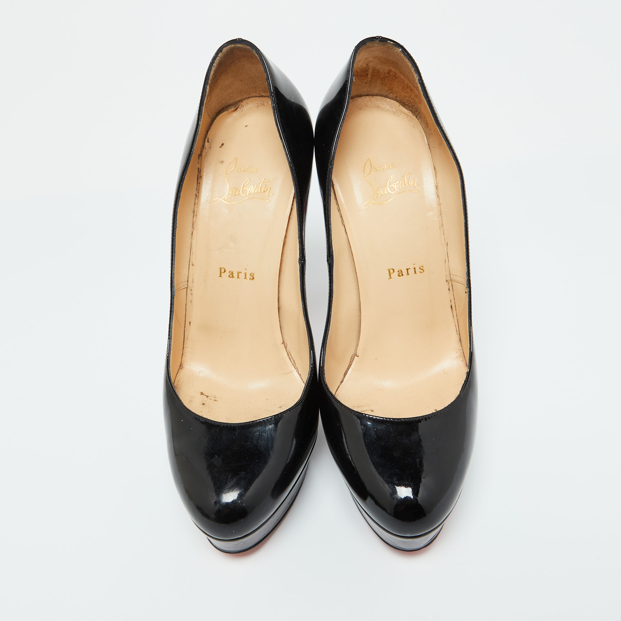 Christian Louboutin Black Patent Leather Bianca Pumps Size 39