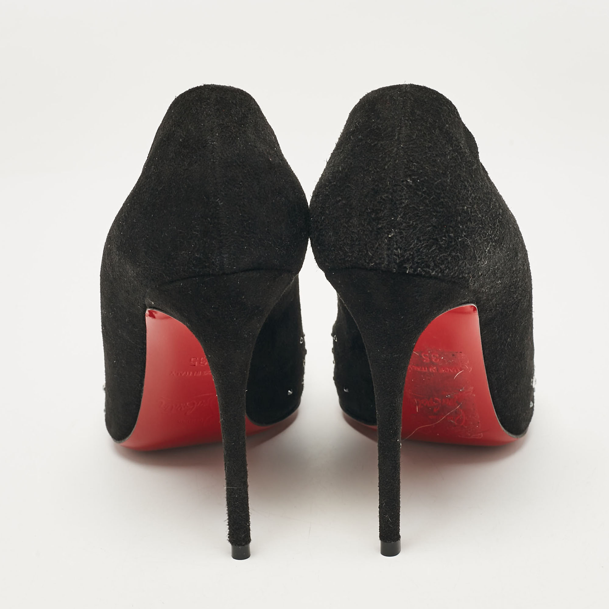 Christian Louboutin Black Suede Embellished Keopump Pumps Size 35