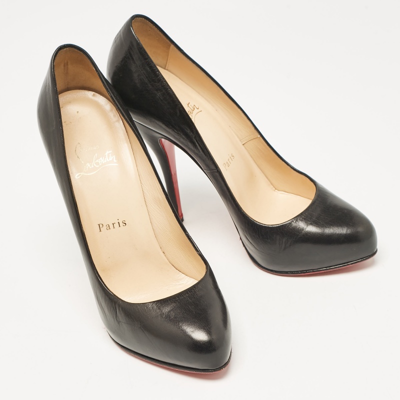 Christian Louboutin Black Leather Rolando Pumps Size 38