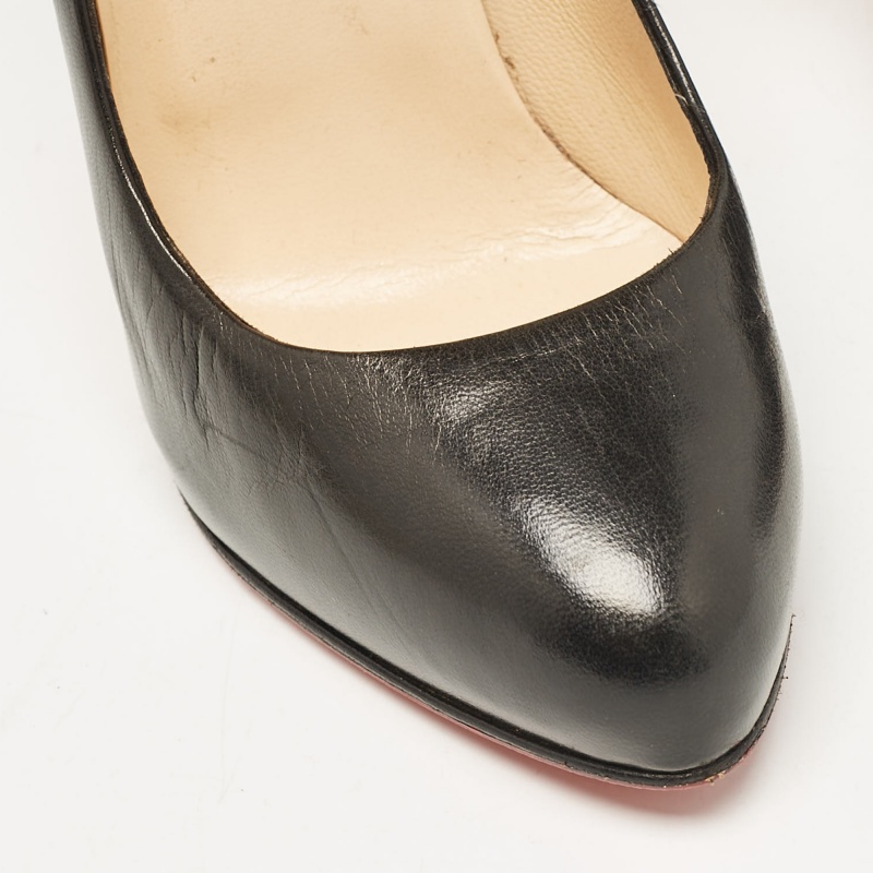 Christian Louboutin Black Leather Rolando Pumps Size 38