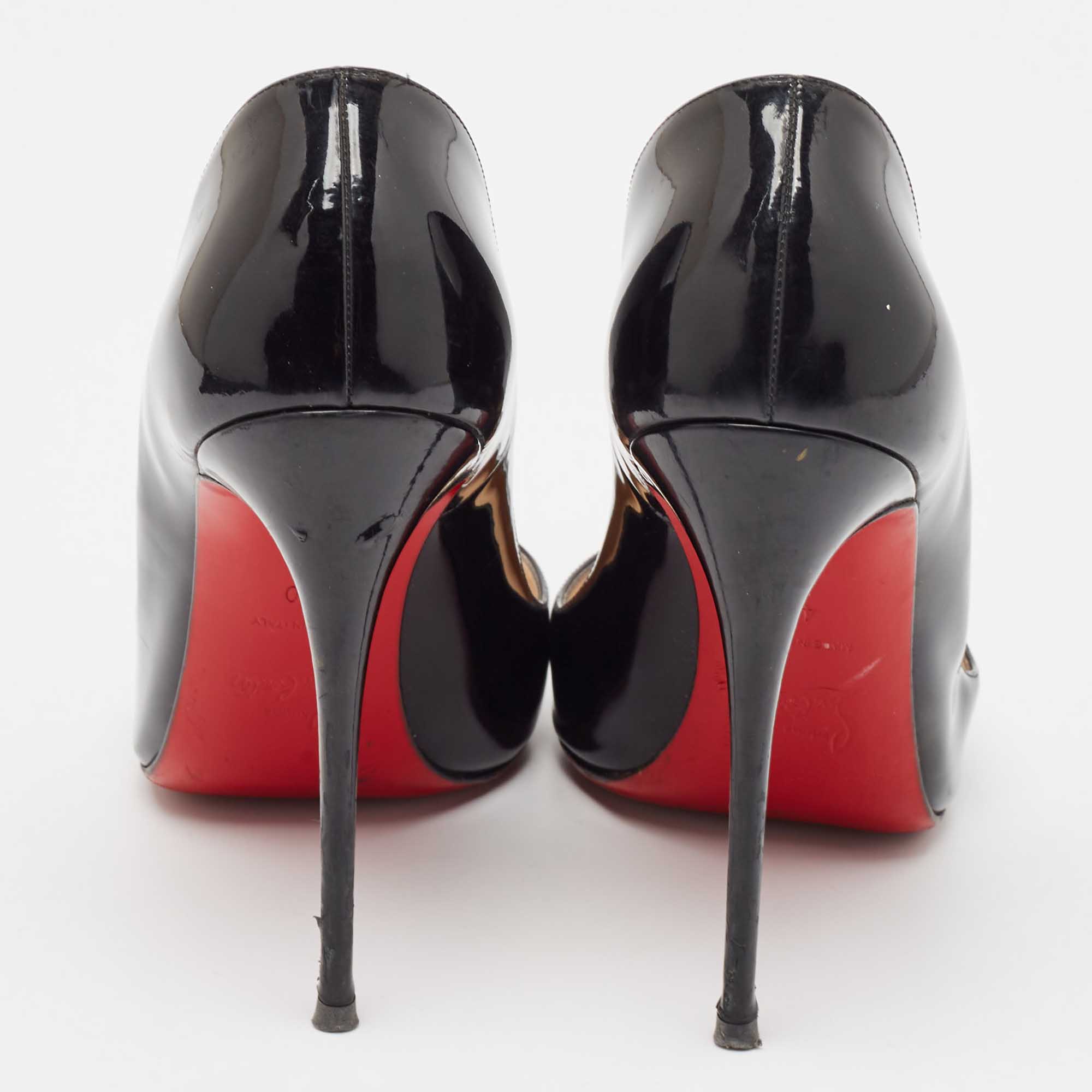 Christian Louboutin Black Patent Leather So Kate Pumps Size 40