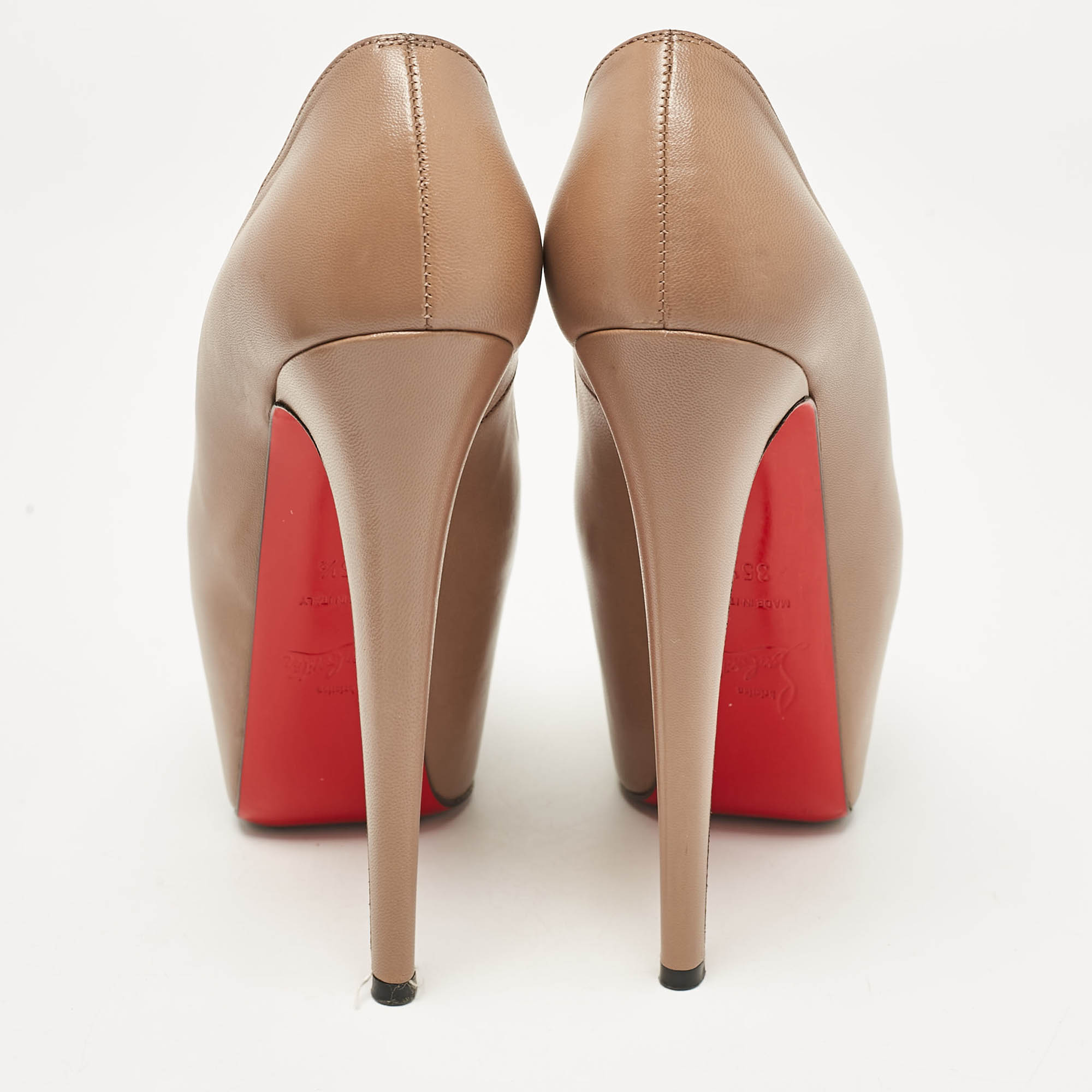 Christian Louboutin Light Brown Leather Highness Pumps Size 35.5