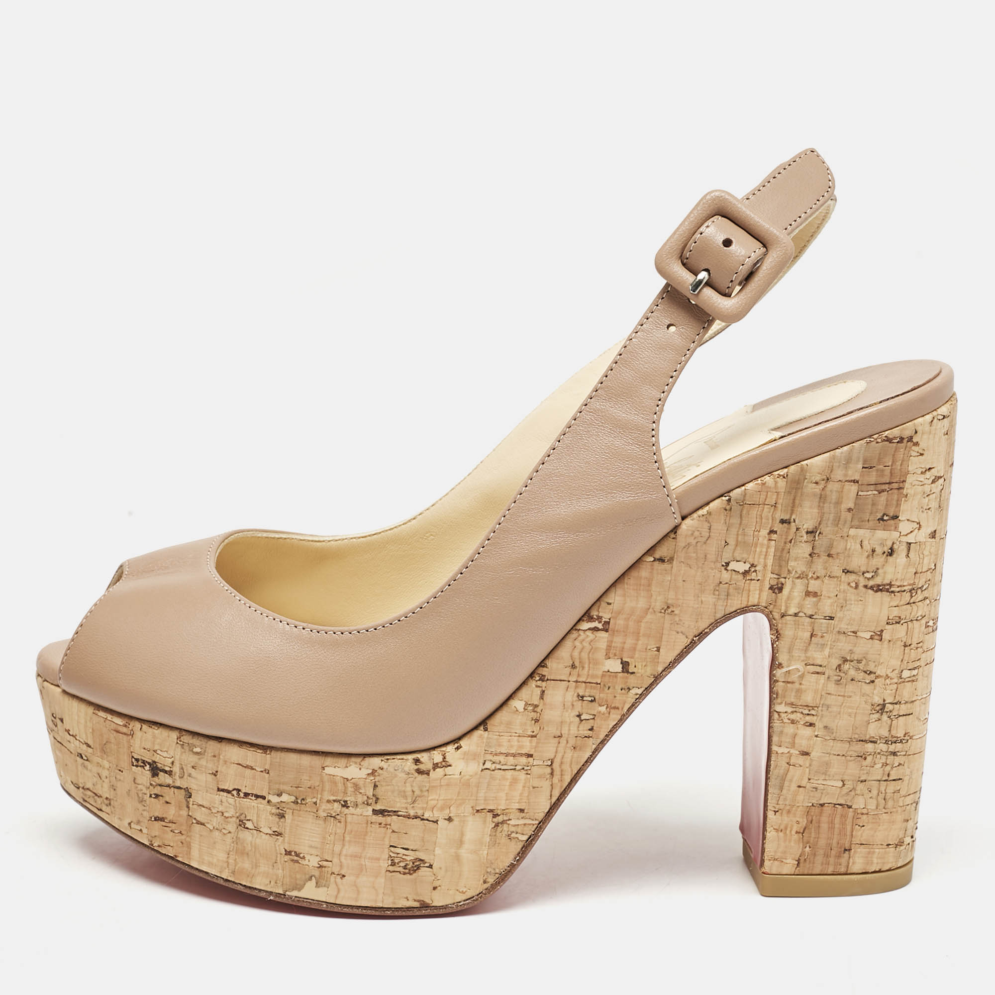 Christian Louboutin Beige Leather Dona Anna Platform Sandals Size
Christian Louboutin Beige Leather Dona Anna Platform Sandals Size
