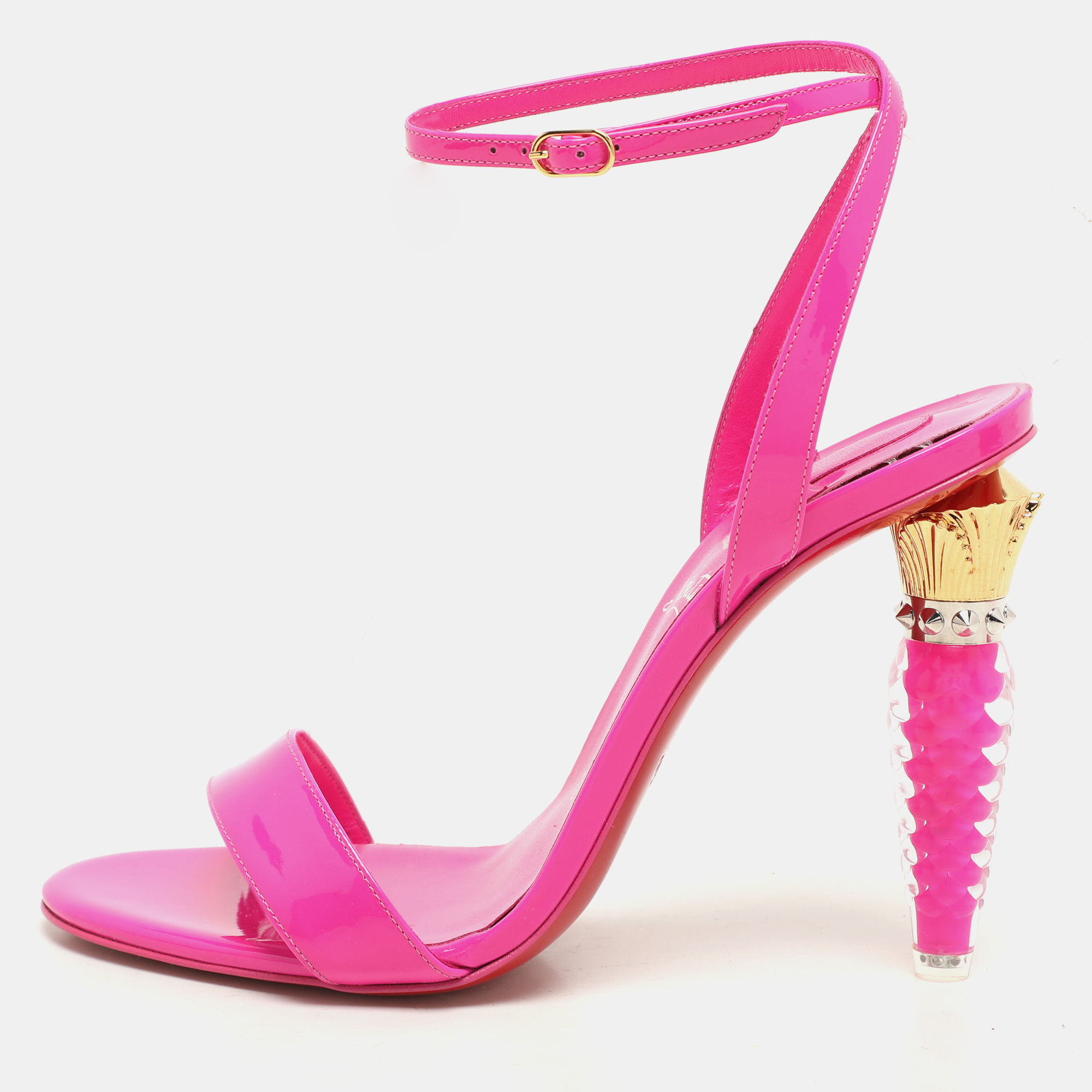 Christian Louboutin Lipgloss Patent Leather Queen Ankle Strap Sandals Size 37, Pink
Christian Louboutin Lipgloss Patent Leather Queen Ankle Strap Sandals Size 37, Pink
