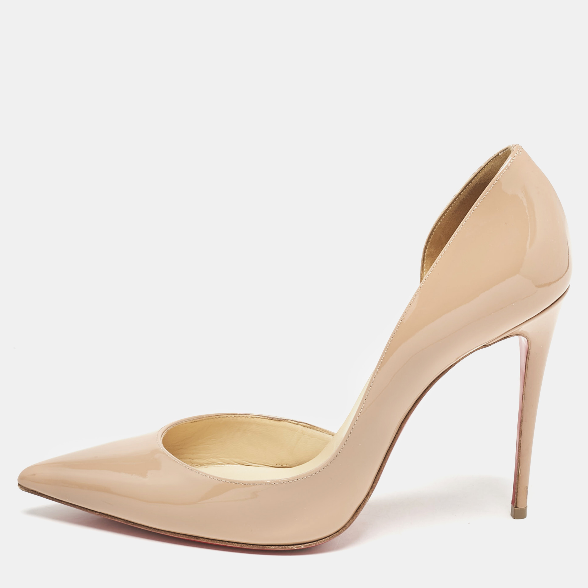 Christian Louboutin Beige Patent Leather Iriza D'orsay Pumps Size
Christian Louboutin Beige Patent Leather Iriza D'orsay Pumps Size