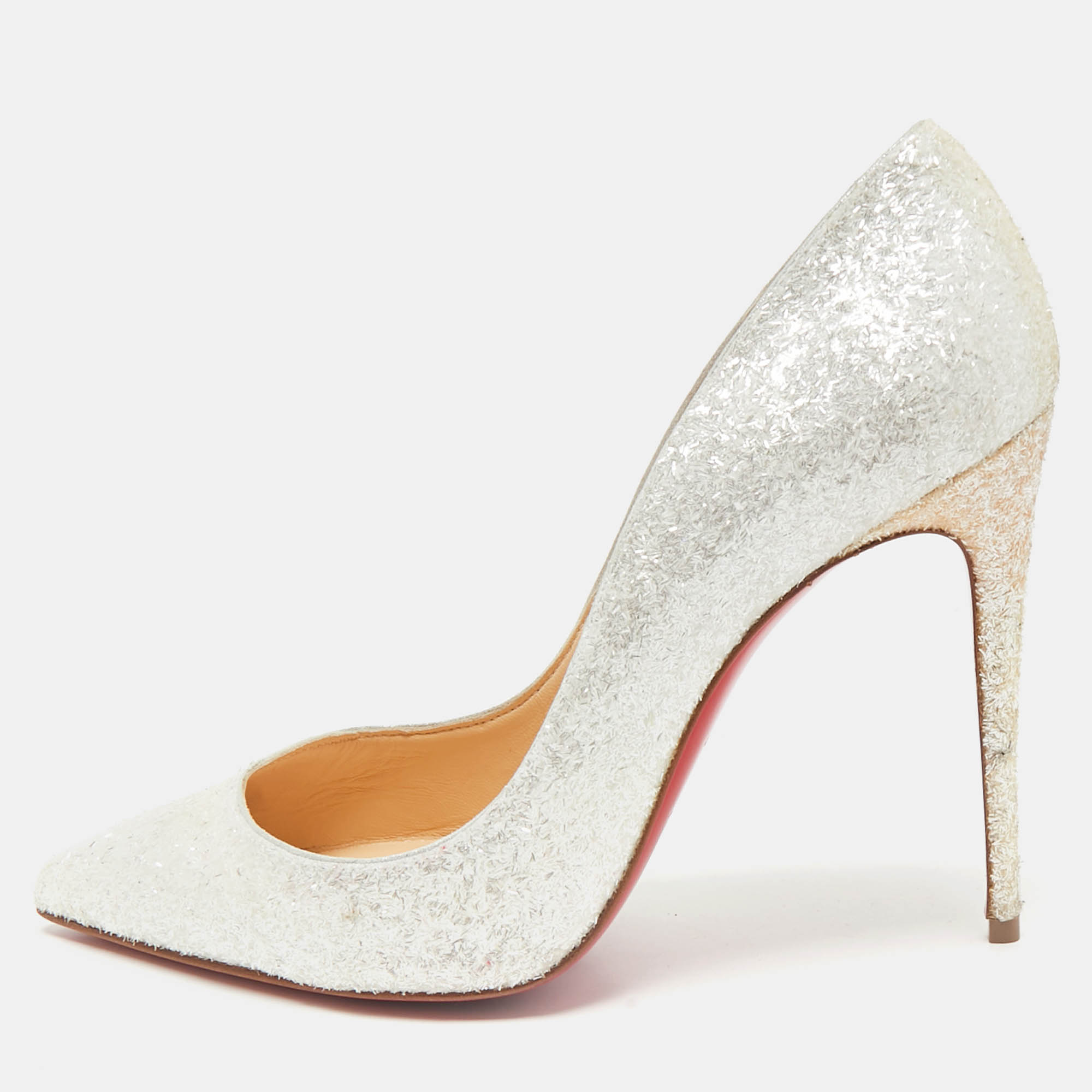 Christian Louboutin White Glitter Givre Pigalle Follies Pumps Size
Christian Louboutin White Glitter Givre Pigalle Follies Pumps Size